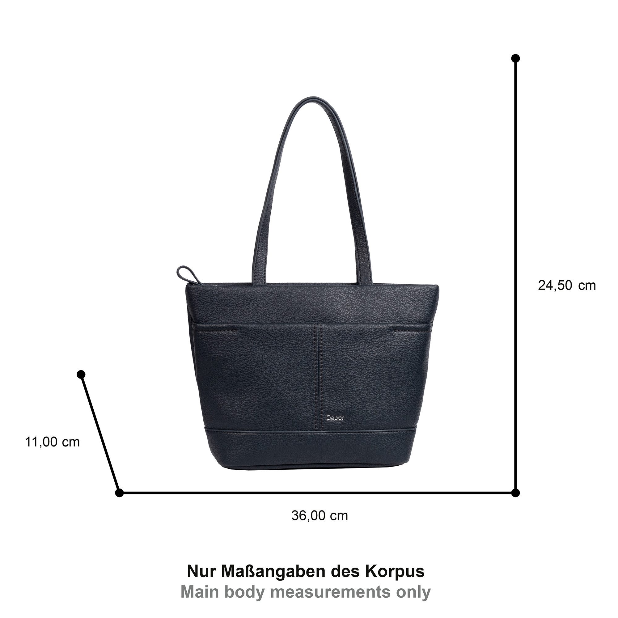 Gabor Shopper Lenea, aus recyceltem Polyurethan mit dekorativen Ziernähten