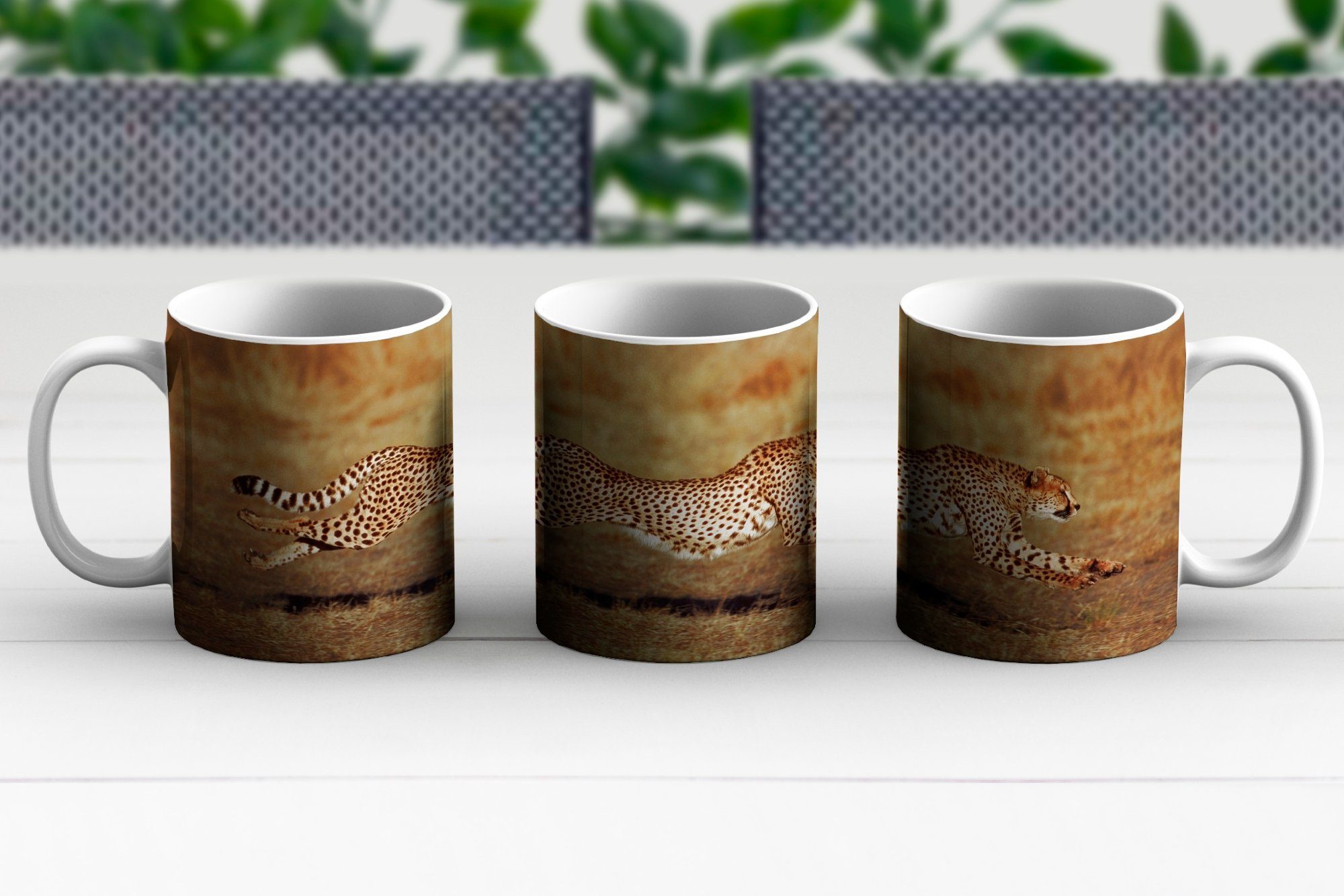 Kaffeetassen, eines Tasse Teetasse, weiblichen MuchoWow Becher, Teetasse, Geparden, Vorderansicht Geschenk Keramik,
