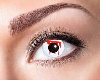Eyecatcher Motivlinsen Farblinsen - 3-Monats-Kontaktlinsen, m34 - White