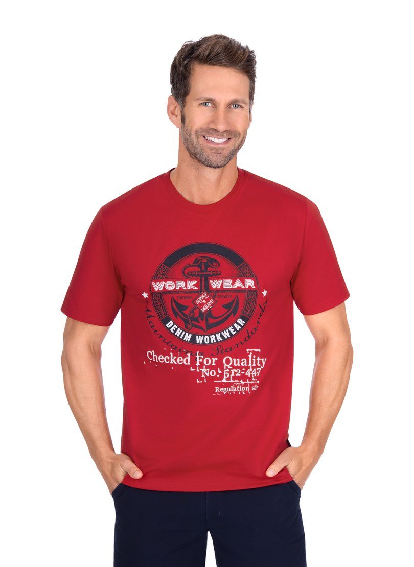 TRIGEMA T-Shirt aus Baumwolle mit modischem Druck 637257120 NEU & OVP 