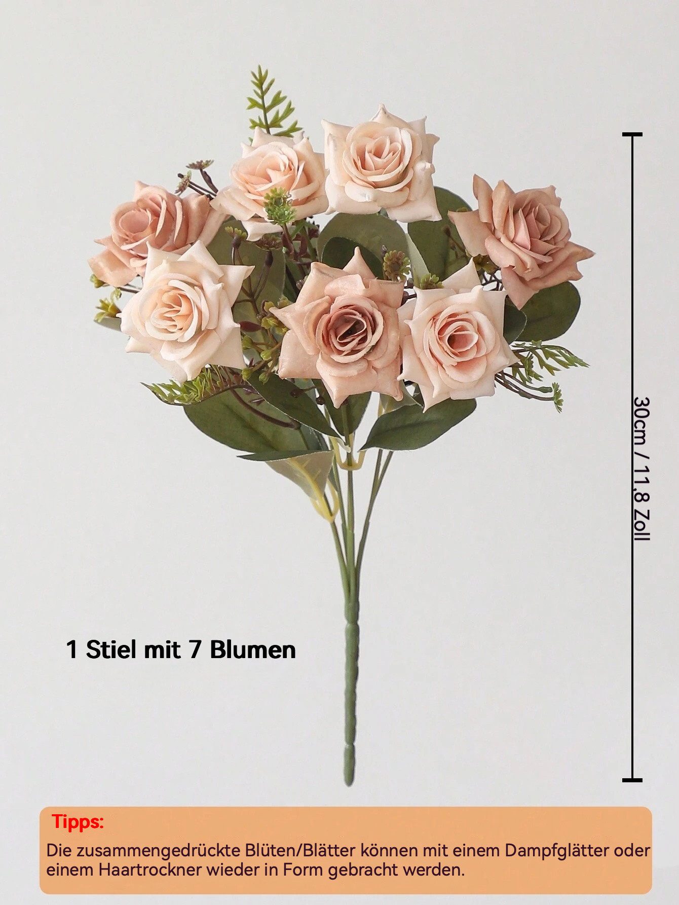 Kunstblumenstrauß Kunstblumen Set künstlicher Strauß, Fanci Home, – realistische Blumen Deko Wohnzimmer Schlafzimmer – Bild 4 von 4