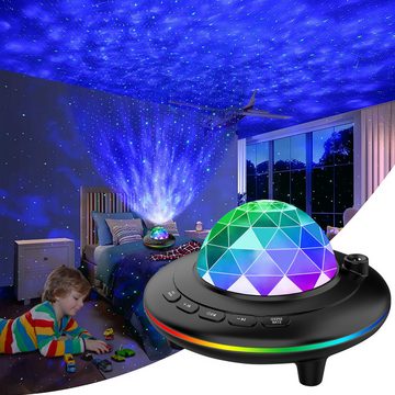 Retoo Nachtlicht LED Sternenhimmel Lampe Projektor Bluetooth Galaxy Musik Nachtlicht, LED wechselbar, Zauberhafte Atmosphäre, Nachtlicht, Vielseitigkeit