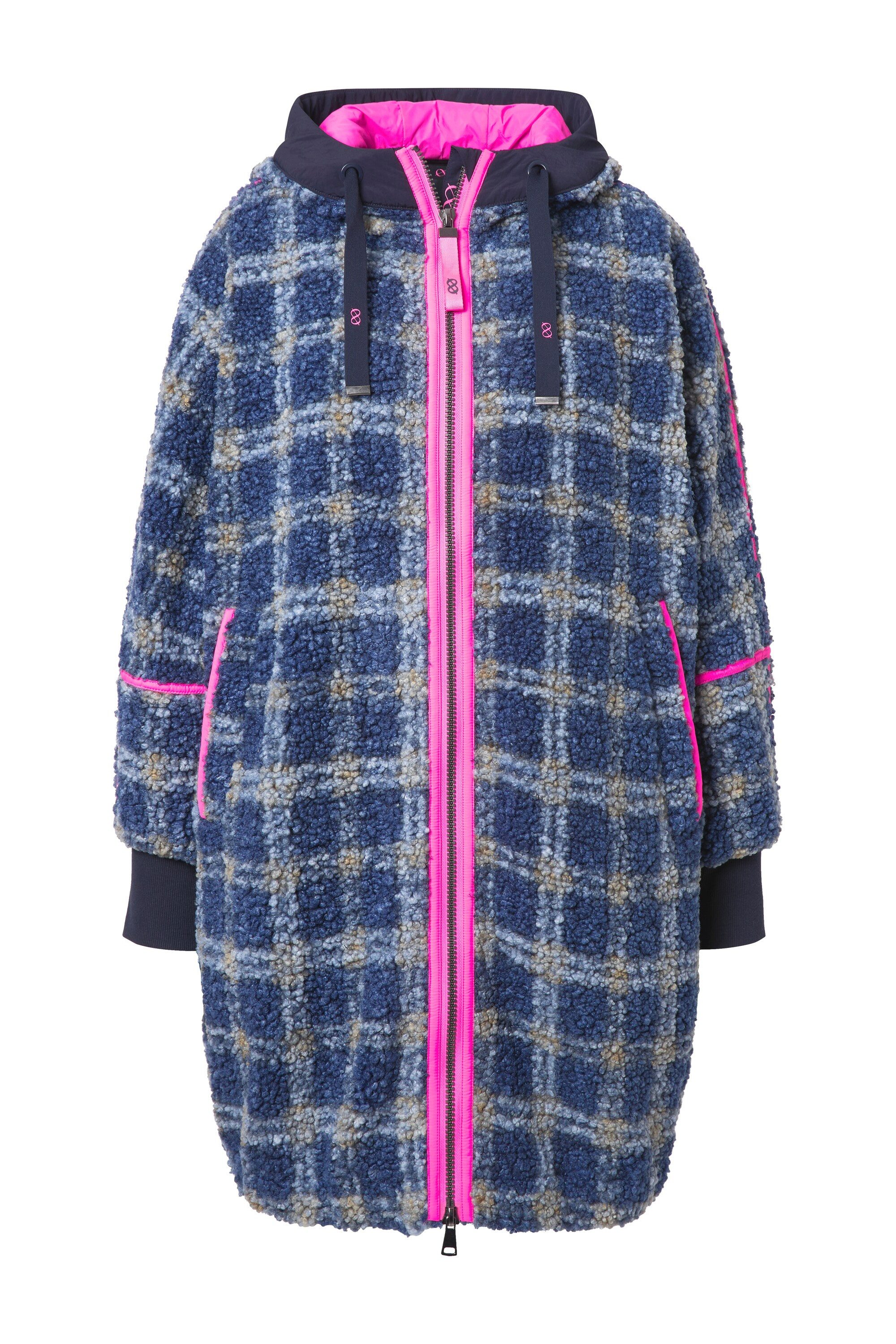 Laurasøn Outdoorjacke Teddy-Jacke Oversize Kapuze 2-Wege-Zipper günstig online kaufen