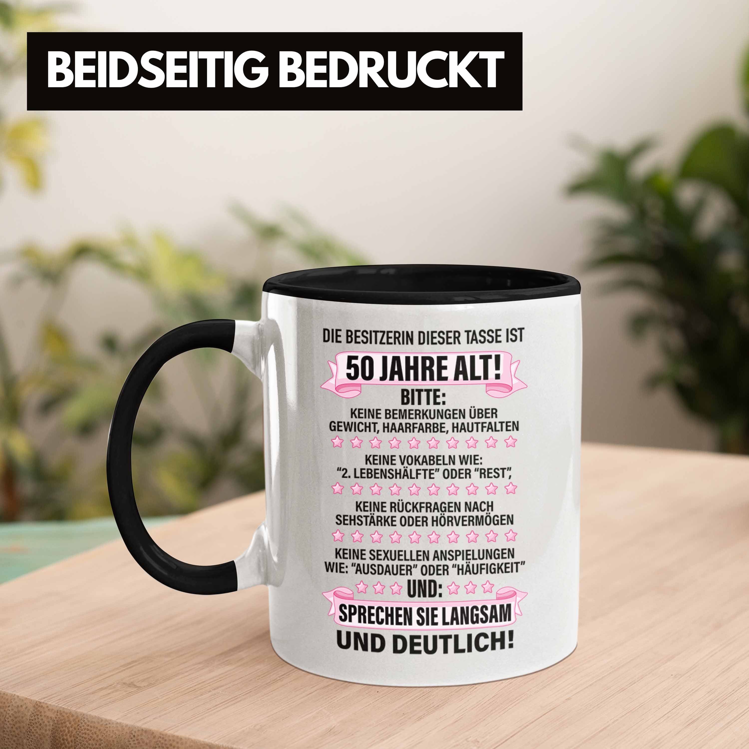 50er 50. Mutter Geschenk Schwarz Tasse Lustiger Spruch - Mama Witzig Trendation Trendation Tasse Perfektion Geburtstag Frauen Geburtstag Spruch Geschenkidee