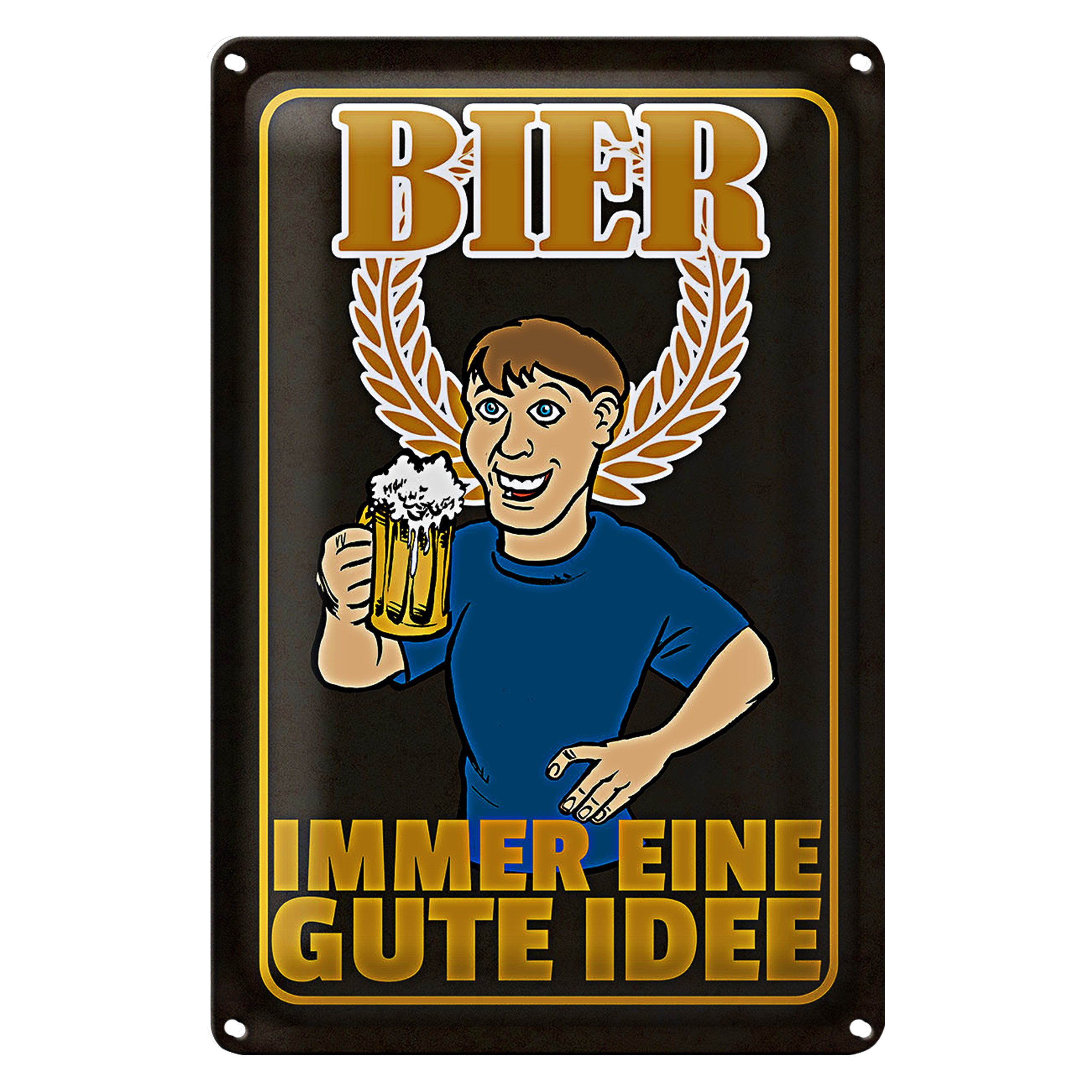 Schatzmix Blechschild "Meine Laune Im Keller" – 20x30 Cm, Bier-Spruch, Rustikale Wanddeko