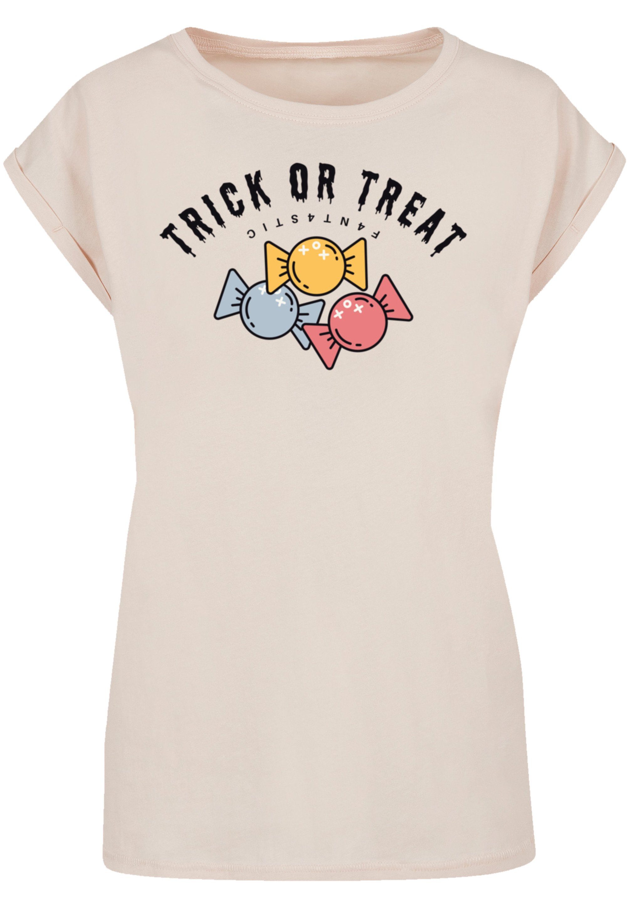 F4NT4STIC T-Shirt Trick Or Treat Halloween Print, Langer Schnitt und  verkürzte Ärmel