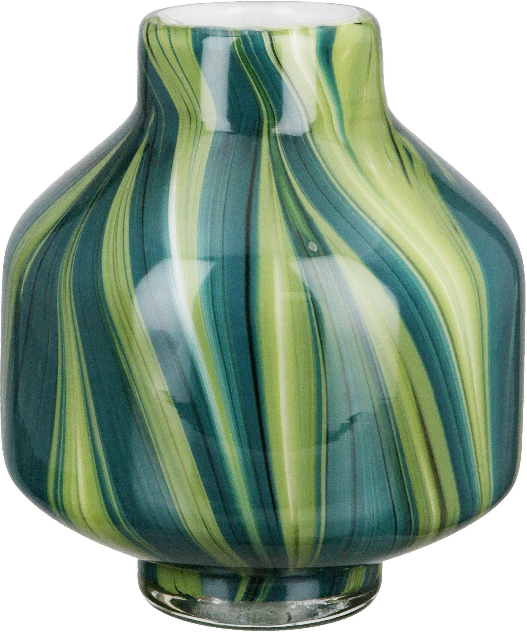 GILDE Tischvase Verdo, Höhe ca. 16 cm (1 St), dekorative Vase aus Glas, Blumenvase