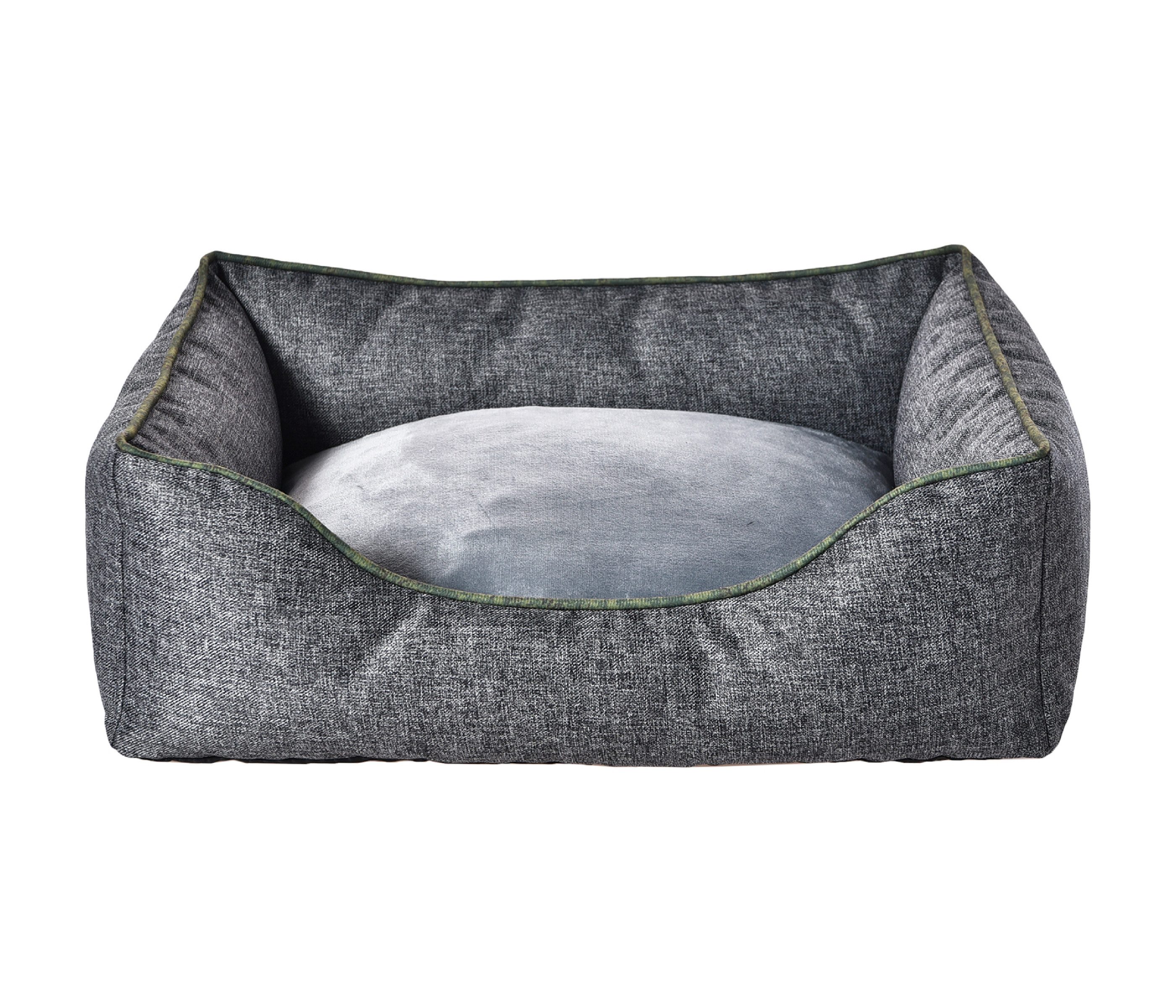 Dehner Tierbett Kuschelbett Cleo, Hundebett / Katzenbett, verschiedene Größen, grau, sehr standfest, bestehend aus recycelten Materialien