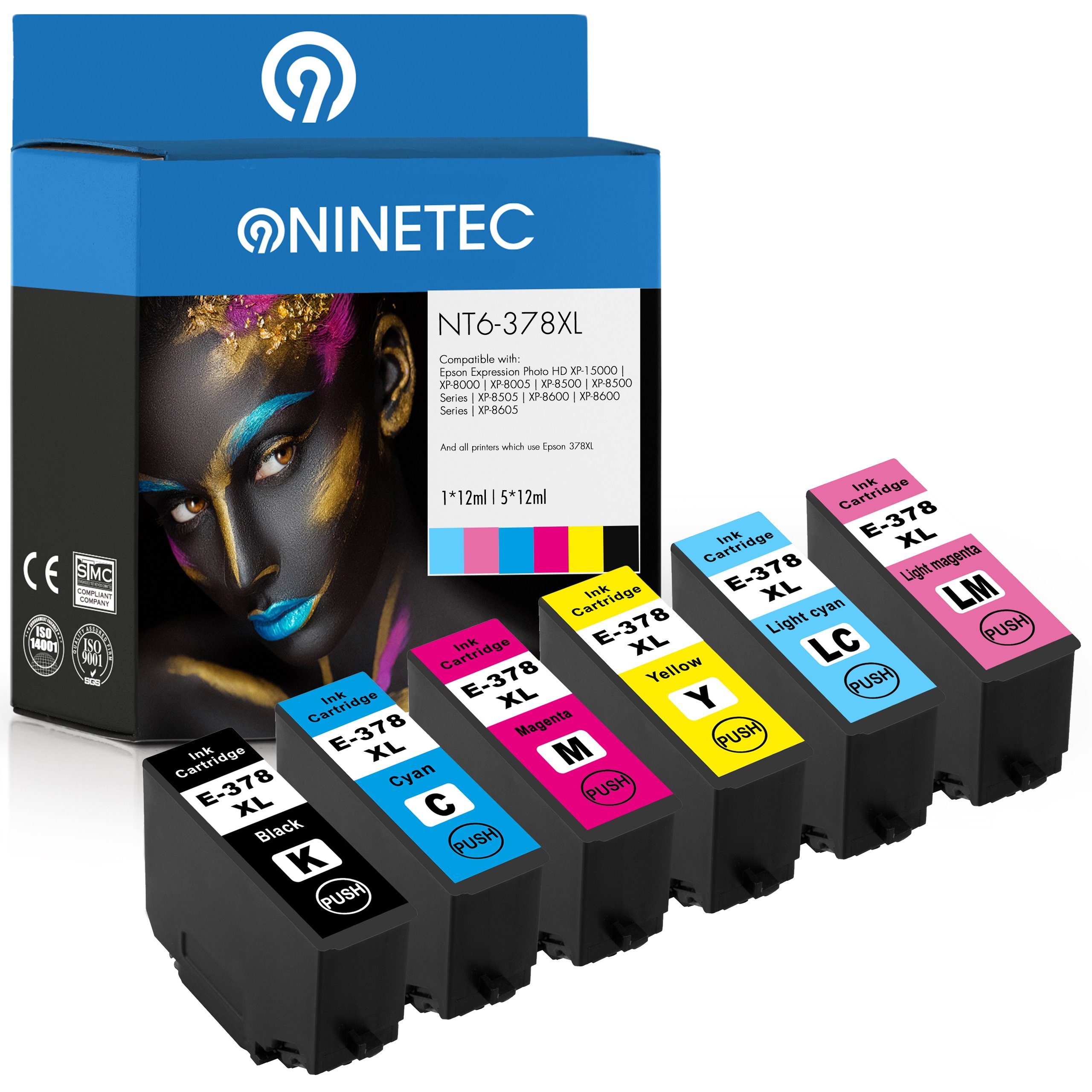 NINETEC ersetzt Epson 378XL 378 XL T3781-T3798 (C13T37984010) Tintenpatrone