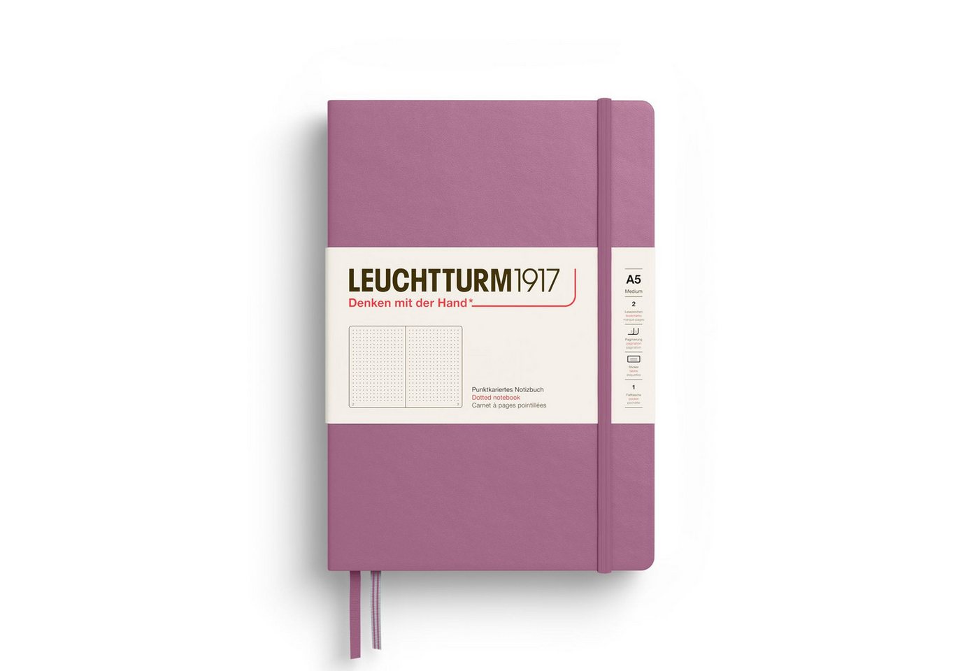 Leuchtturm1917 Notizbuch Medium A5 Hardcover Dusty Rose Dotted