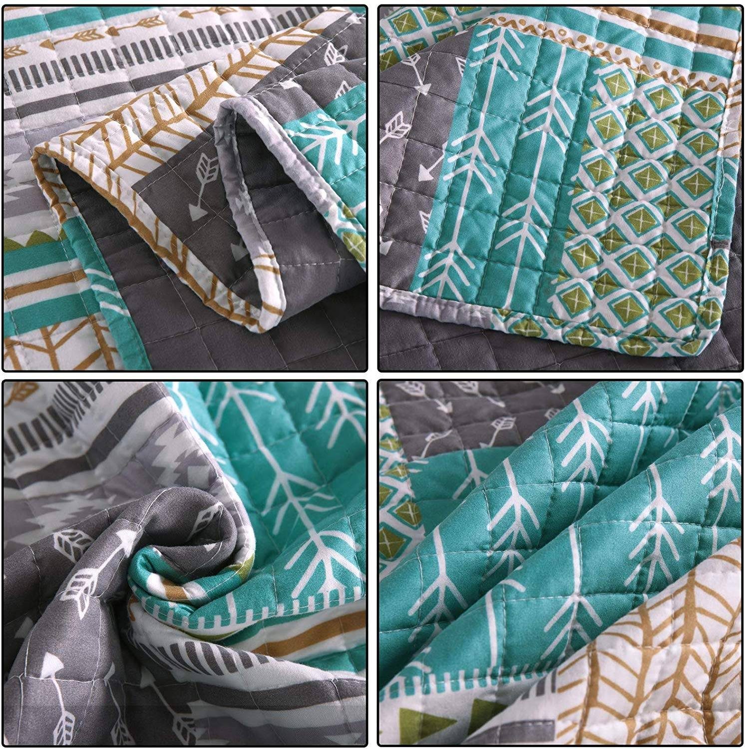 Woltu Tagesdecke, Bettüberwurf Bettdecke Patchwork unterfüttert günstig online kaufen