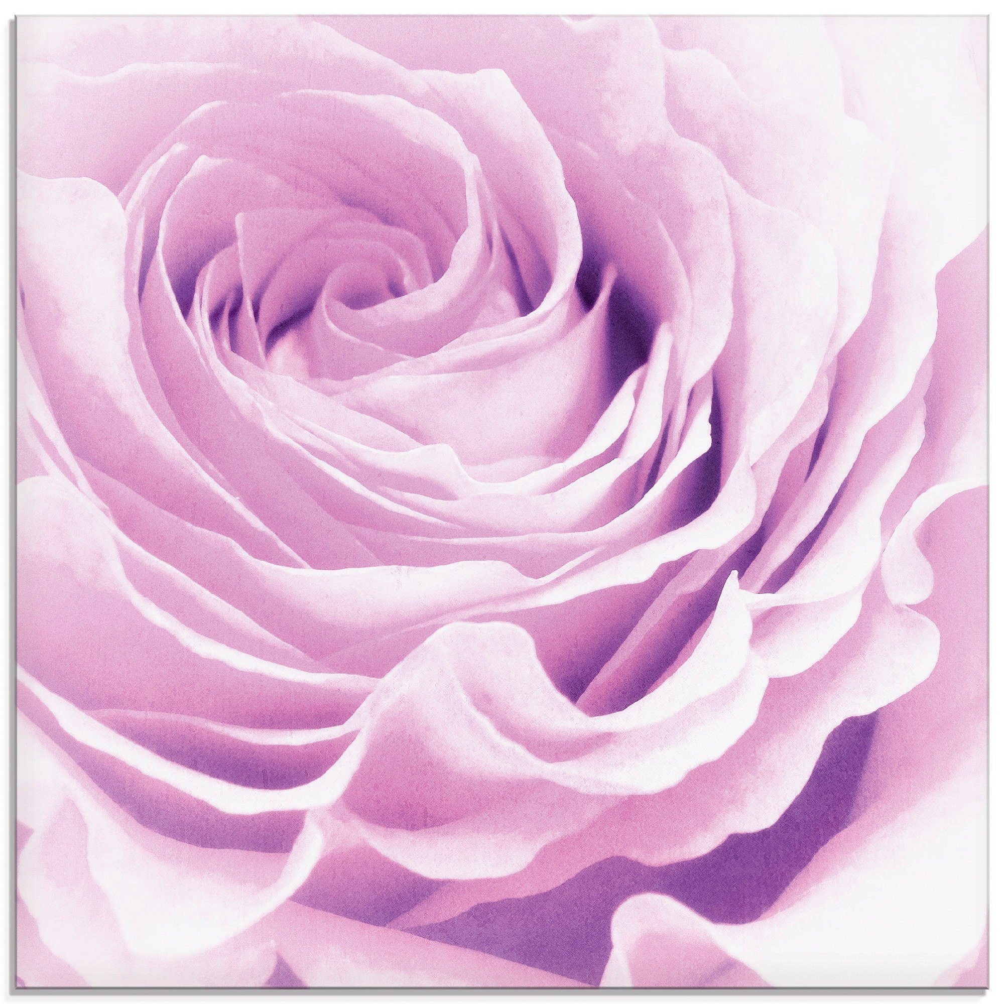 Artland (1 St), Größen in Glasbild Pastell Rose, Blumen verschiedenen