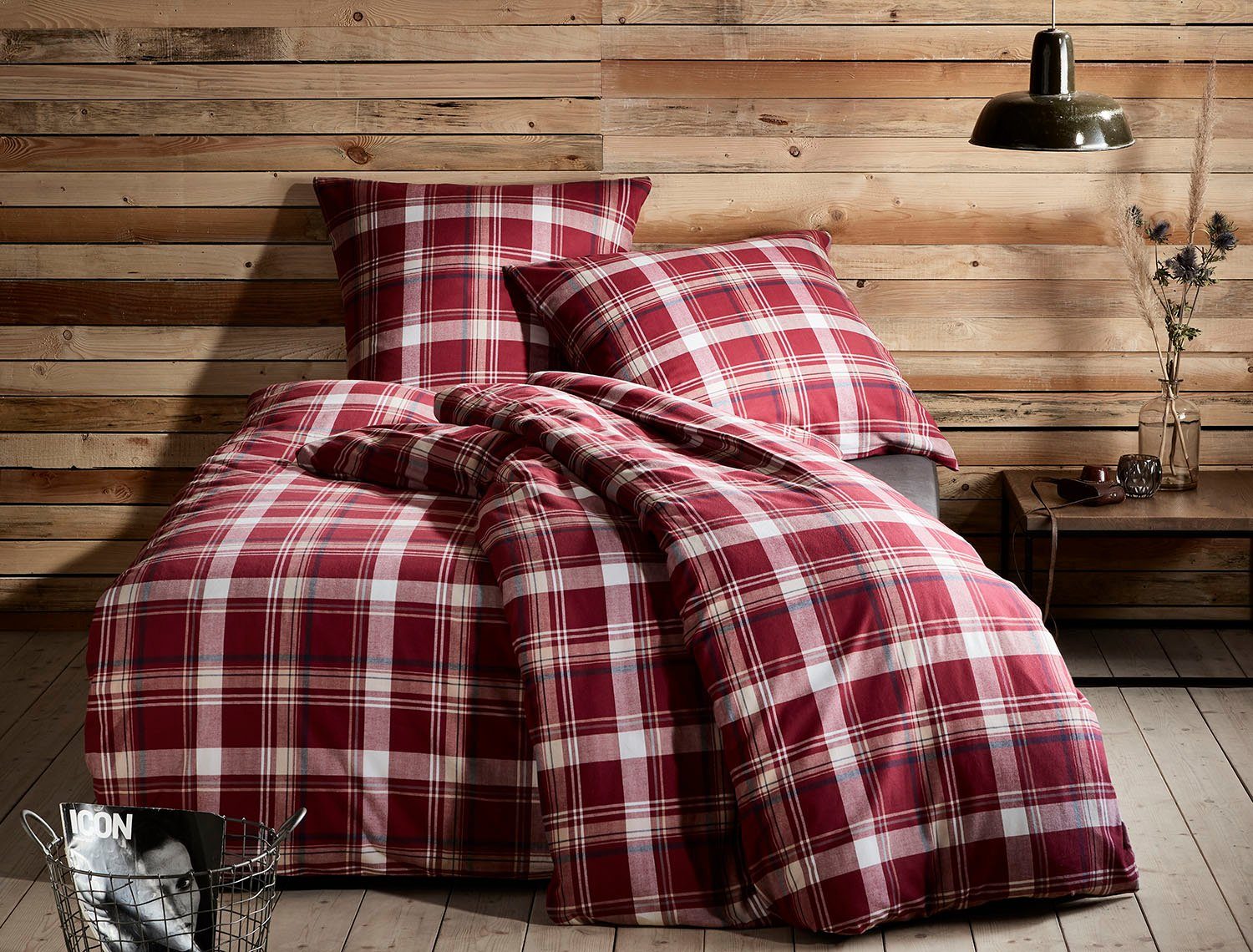 BETTWAESCHE-MIT-STIL Bettwäsche Karo Feinflanell Bettwäsche Aspen, günstig online kaufen