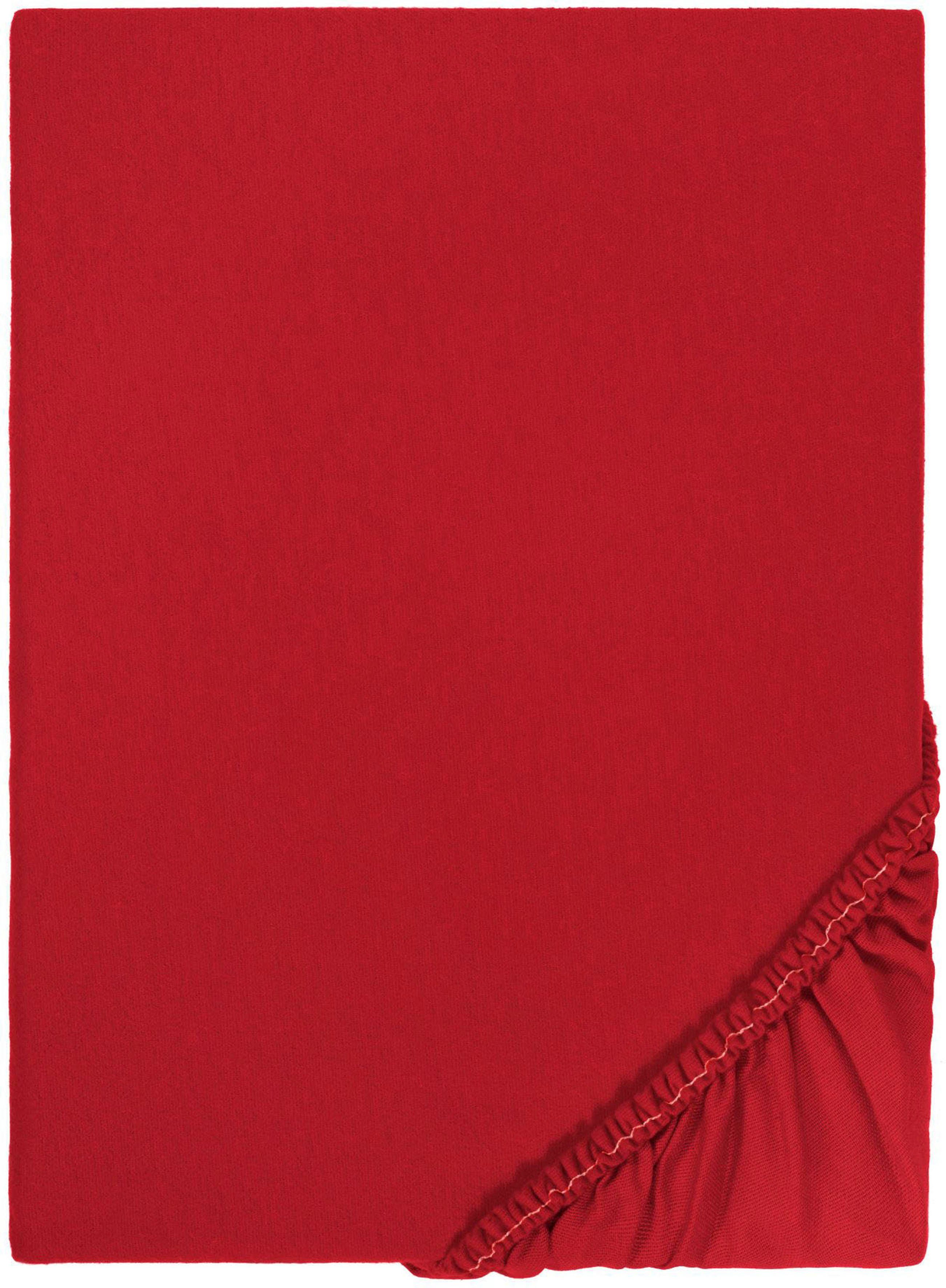 Biberna Spannbettlaken Biber in Gr. 90x200, 140x200 oder 180x200 cm, Biber, günstig online kaufen