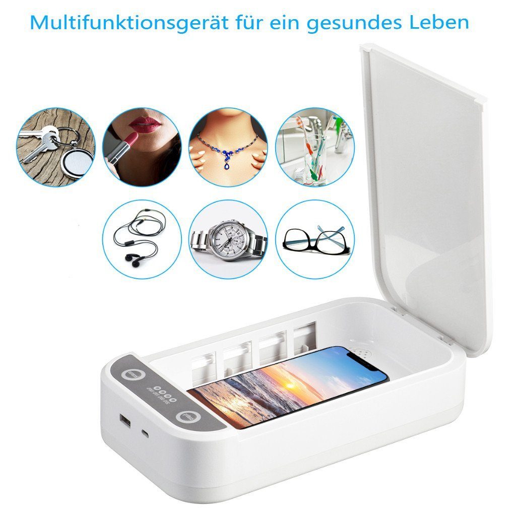 Aromatherapie, Schmuck, UV Sterilisationsbox, Uhr für Insma Ultraschallreiniger Zoll Handys, Sterilisator, 6,5