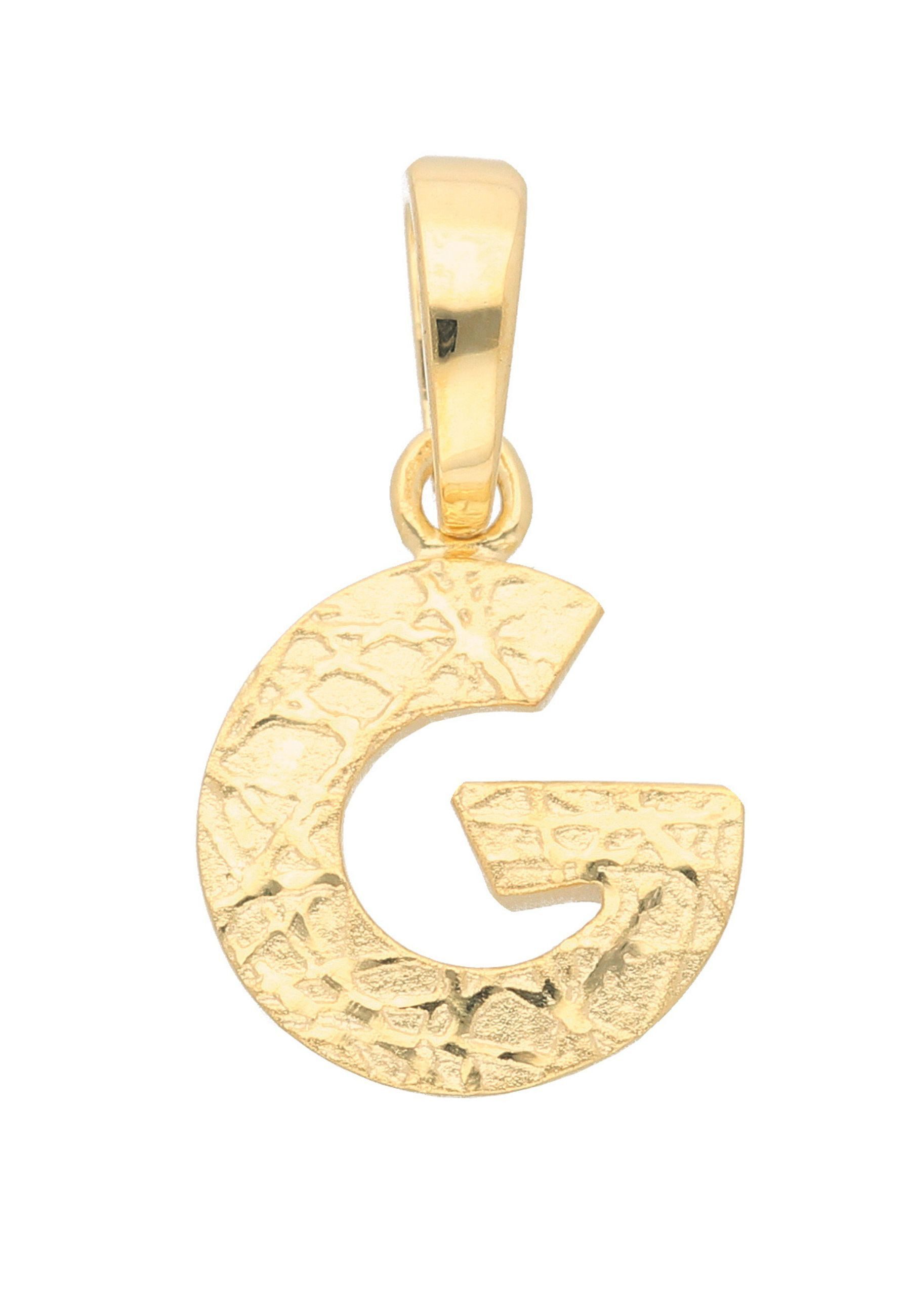 Buchstabenanhänger Damen & Herren 333 Gold Buchstabenanhänger G