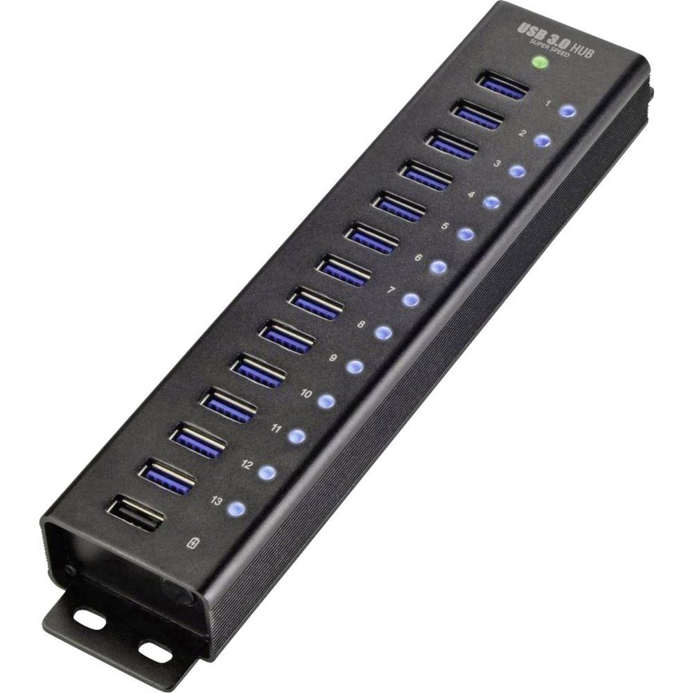 USB-Verteiler Renkforce RF-3897144 13 Port USB 3.2 Gen 1-Hub (USB 3.0) mit Aluminium