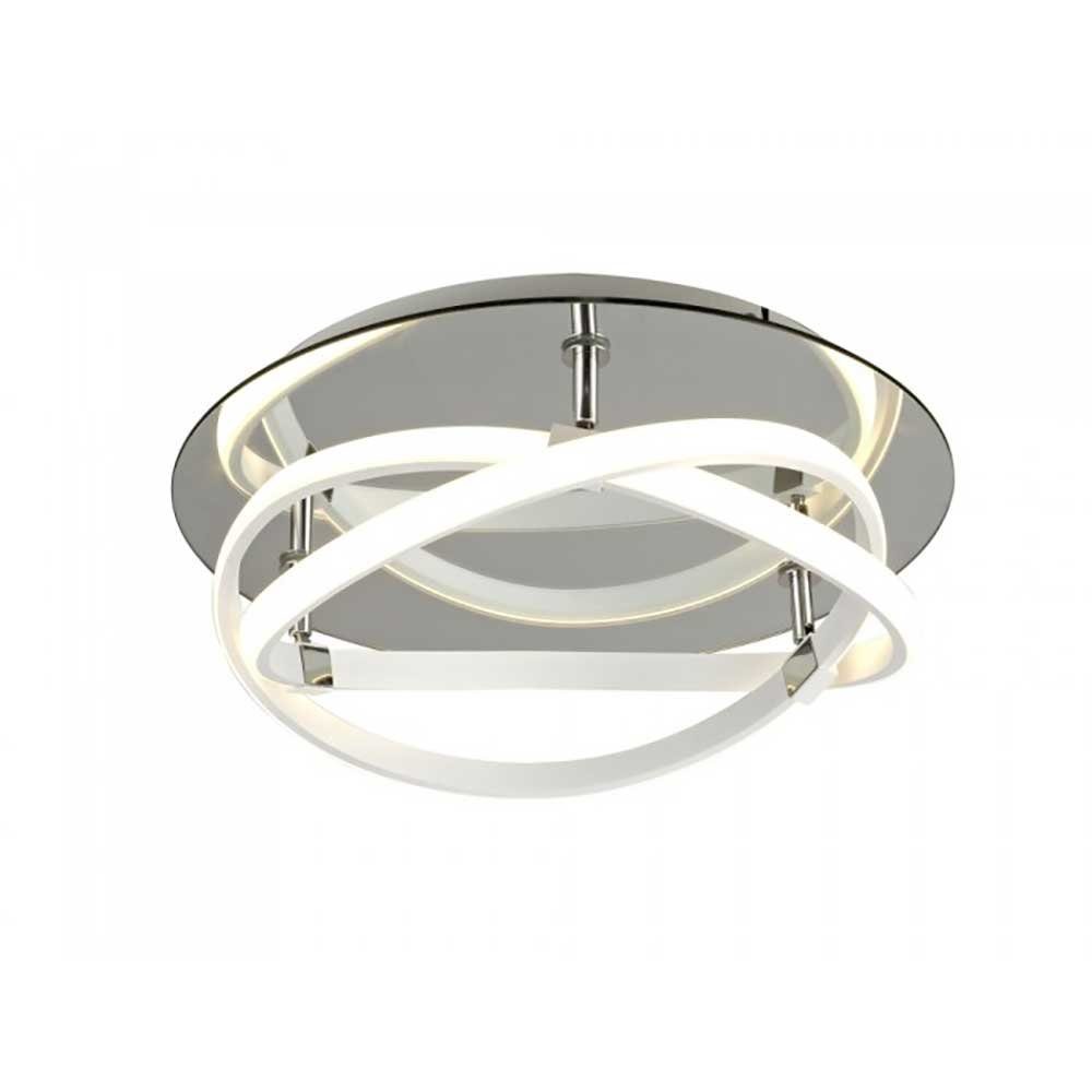 LED-Deckenlampe Infinity Silber/Chrom Deckenleuchte Mantra Dimmbar