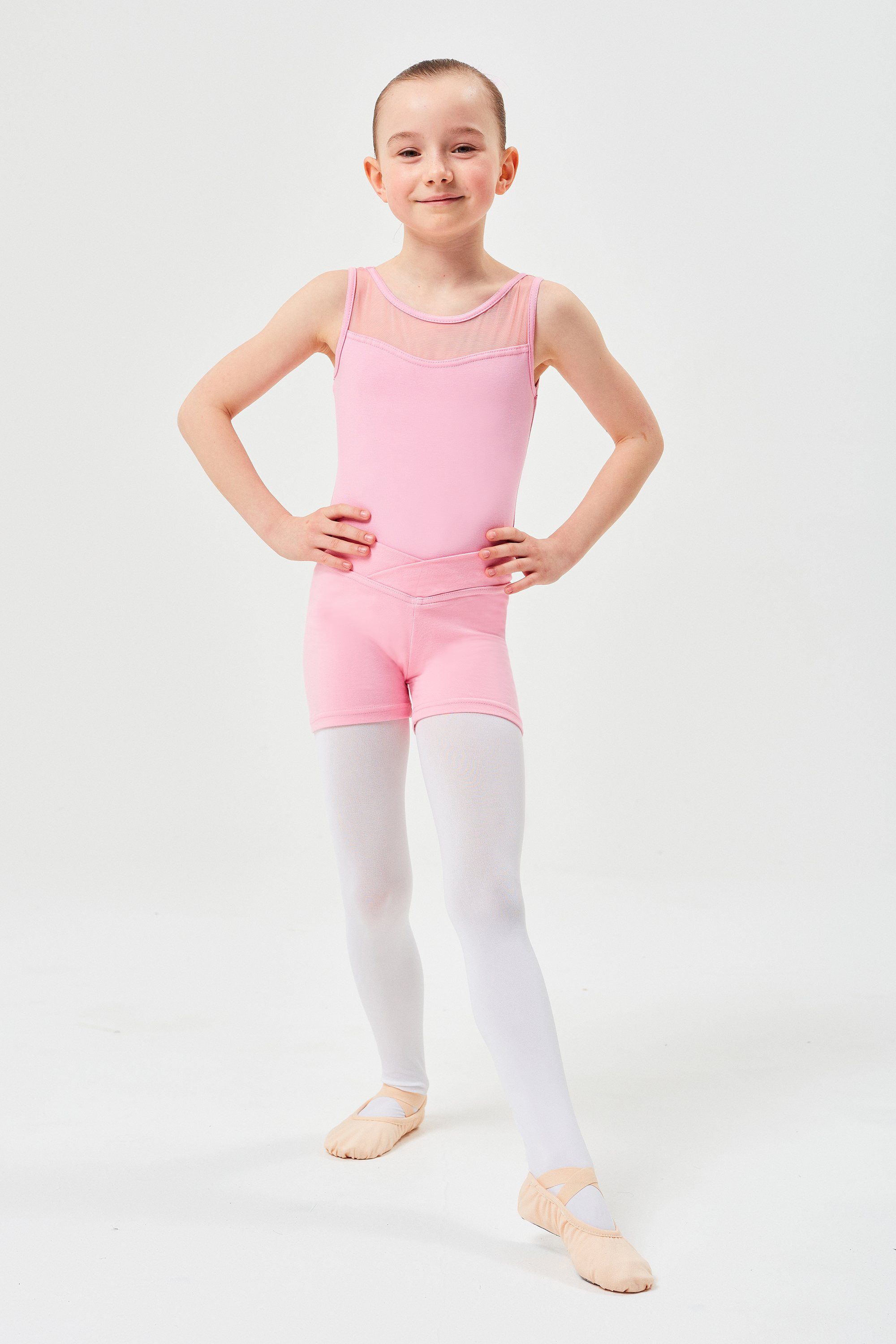 kurze Shorts weicher Baumwolle für Abby aus Mädchen Dancehose Hose rosa Ballett tanzmuster