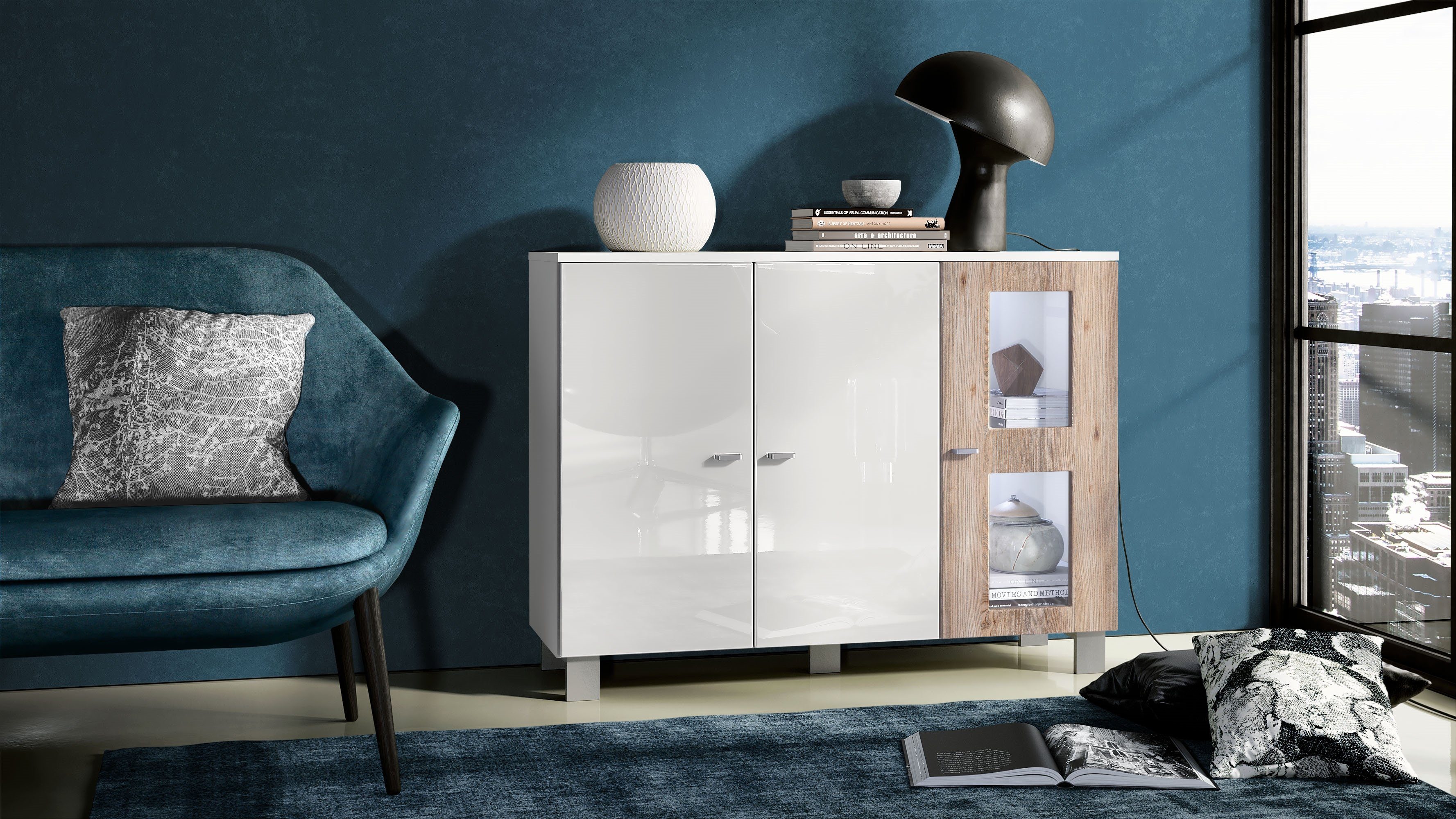 Vladon Sideboard Denjo (Kommode, mit 3 günstig online kaufen