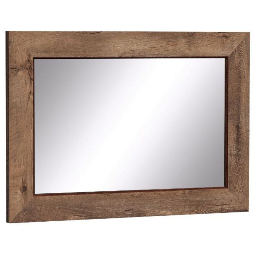 Lomadox Wandspiegel TEORA-161, in Lefkas Eiche Spiegel 100x70x3,2 cm rustikal
