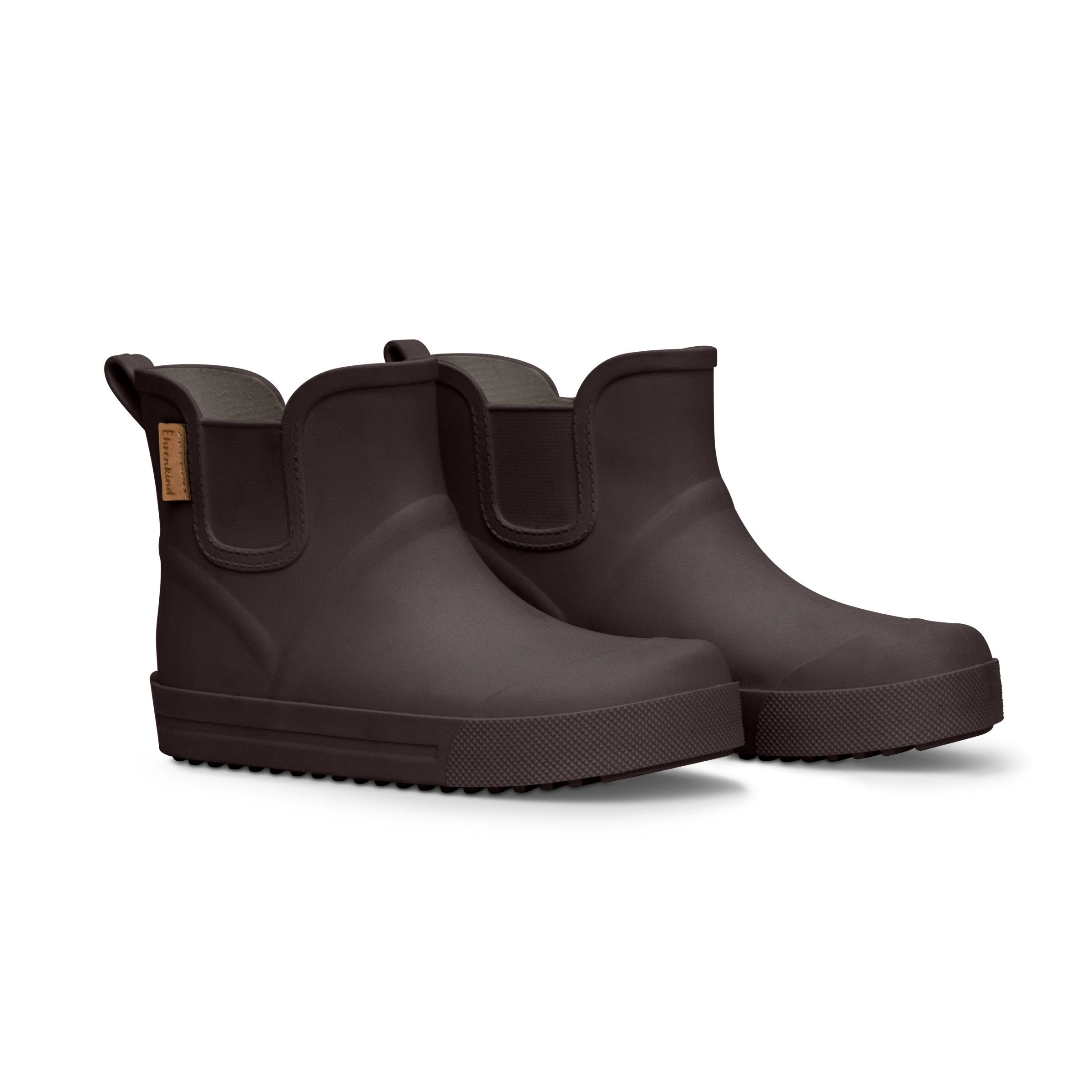 Ehrenkind Kinder Barfuß Gummistiefel (Dunkelbraun, 32/33, Flexible, flache Sohle & breite Zehenbox für natürliches Laufgefühl) witterungs- und UV beständig