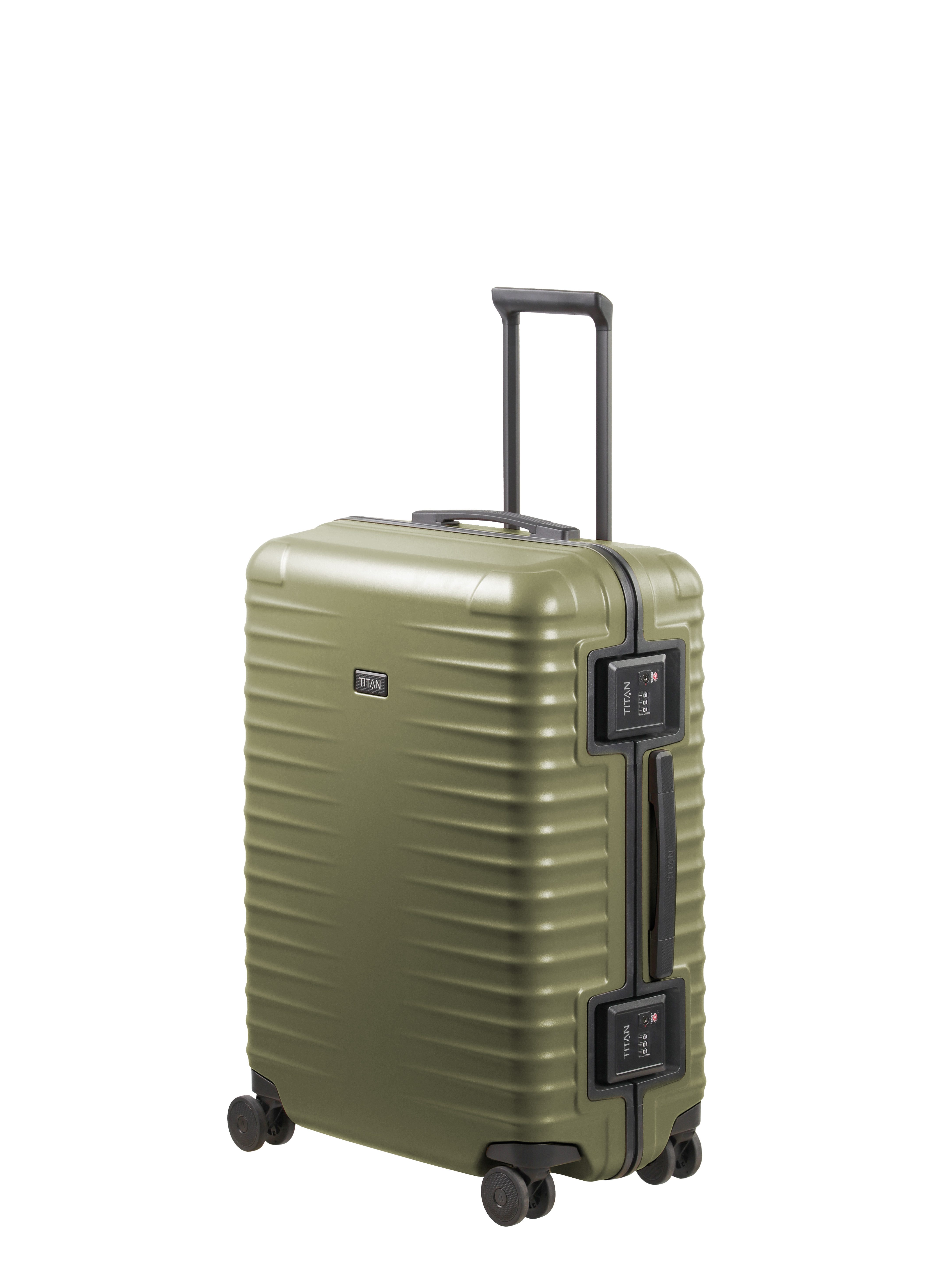 TITAN - Made in Germany Trolley OVERSEAS Koffer Hartschale, 4 Rollen, mit TSA-Rahmenschloss, intelligenter Innenaufteilung Größe M+