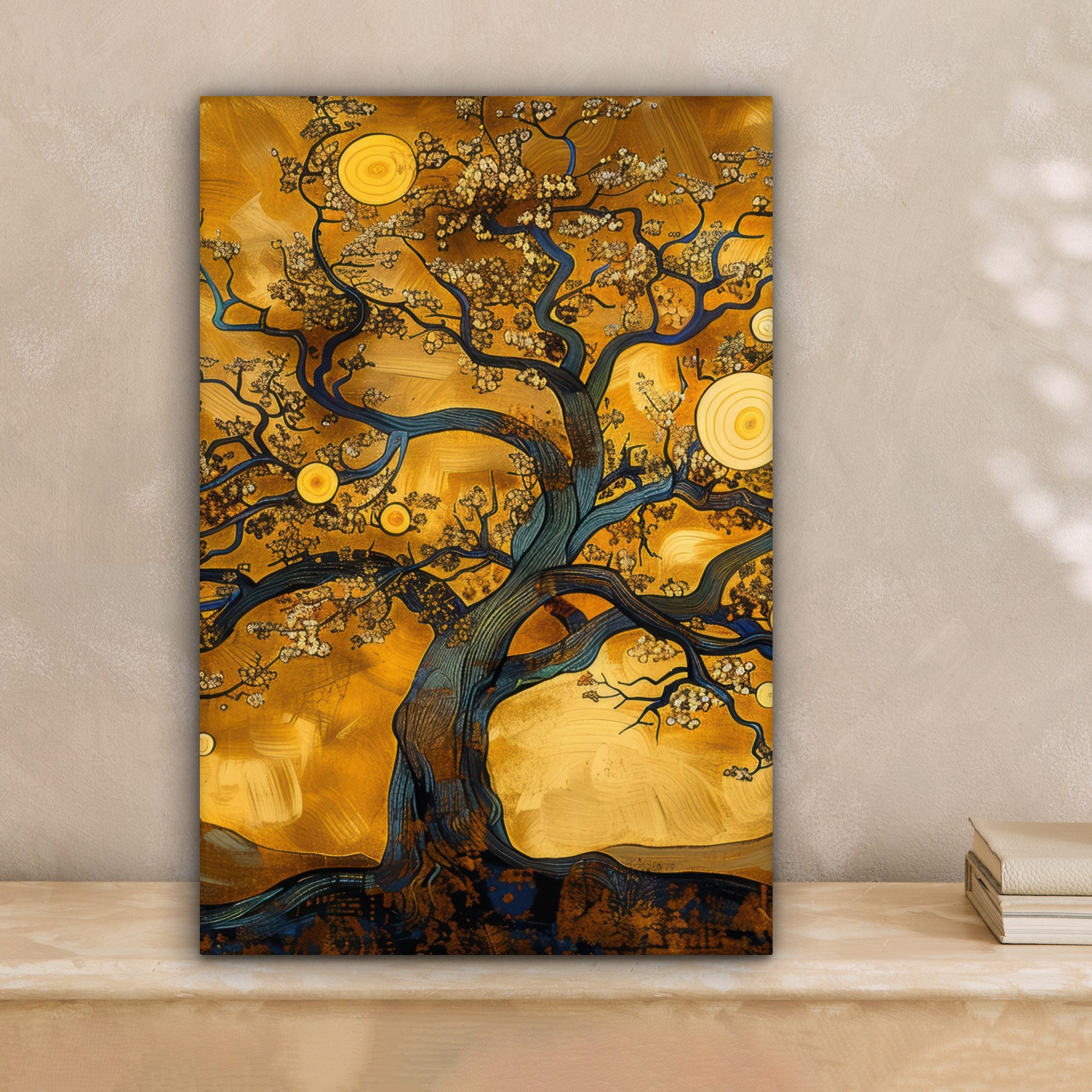 OneMillionCanvasses® Leinwandbild Baum - Baum des Lebens - Abstrakt - Gold, günstig online kaufen