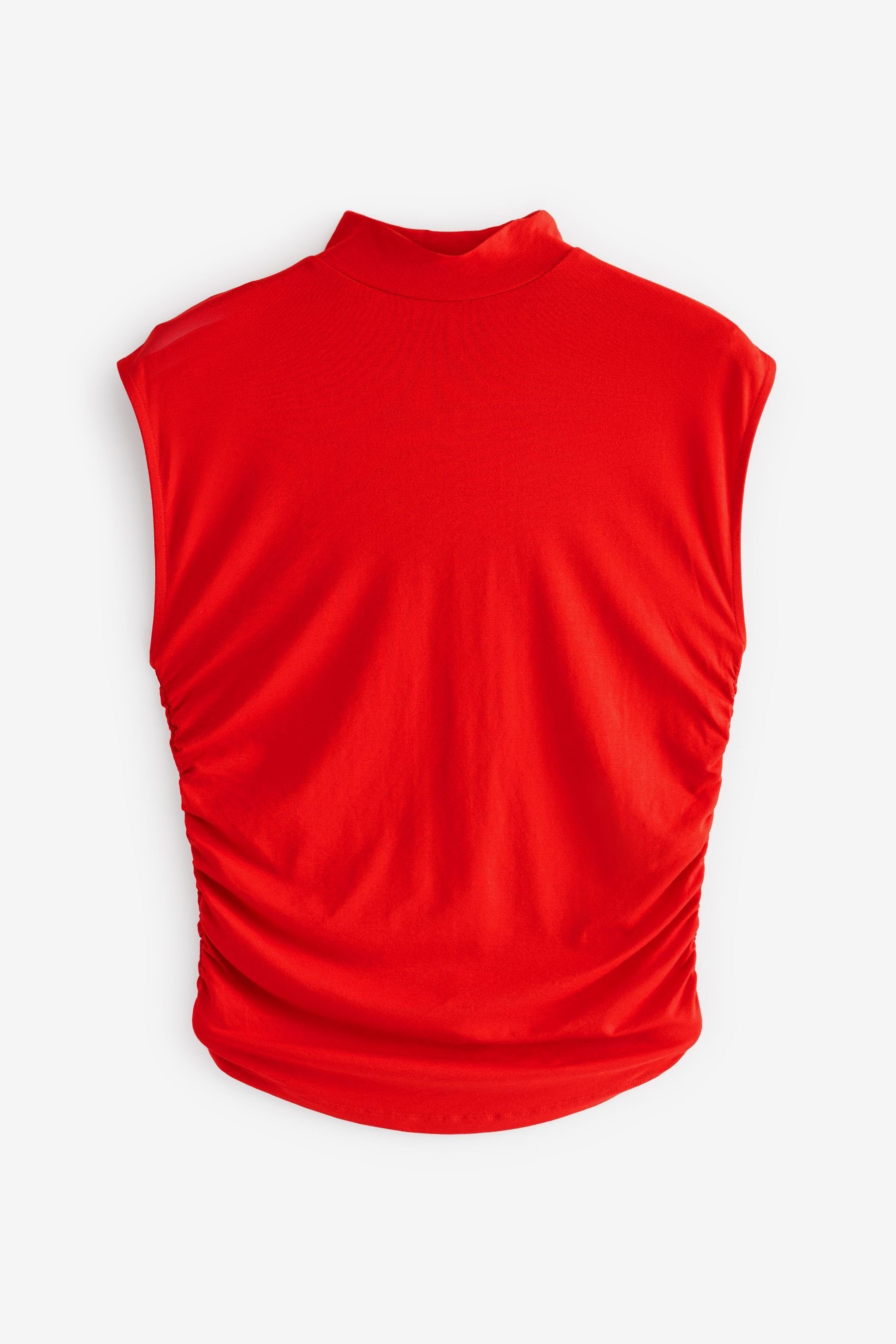 Next T-Shirt Hochgeschlossenes, ärmelloses Oberteil (1-tlg) Red | T-Shirts