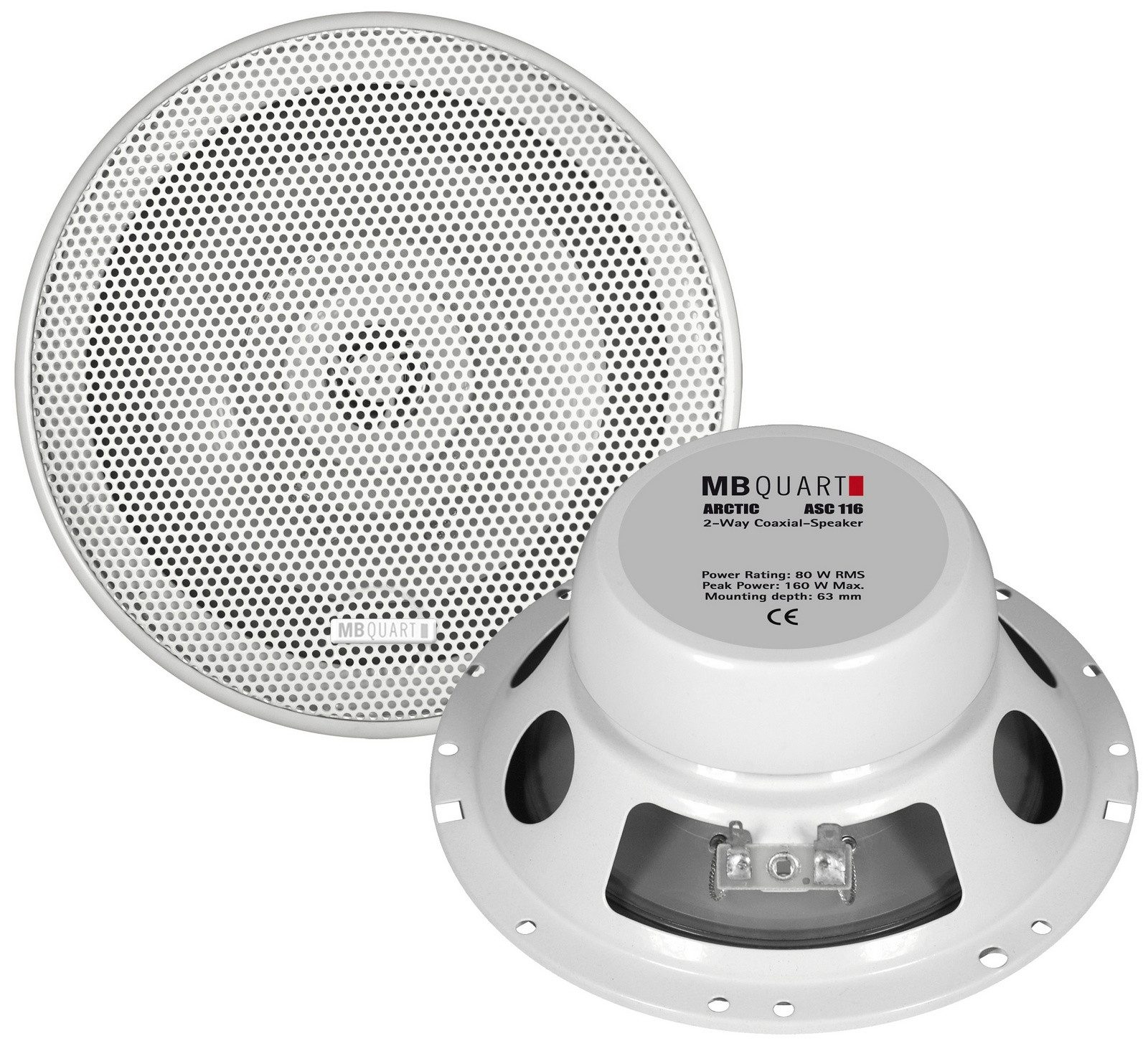 MB Quart MB-Quart ARCTIC ASC-116 2-Wege Koax Lautsprecher 16,5cm Marine/Outdoor Auto-Lautsprecher