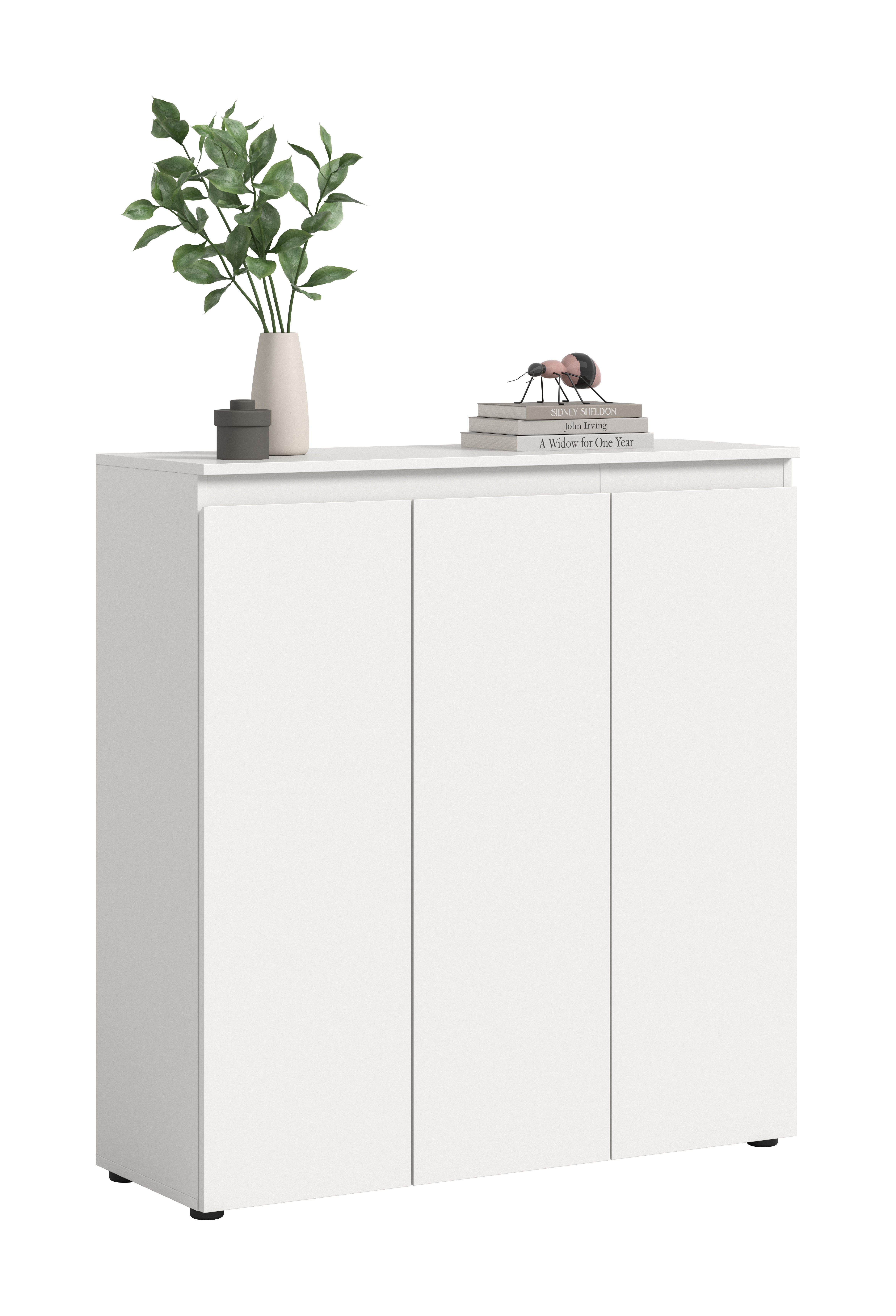 furnling Kommode Sarca, 3 Türen, 10 Fächer, verstellbare Einlegeböden, Breite 105 cm