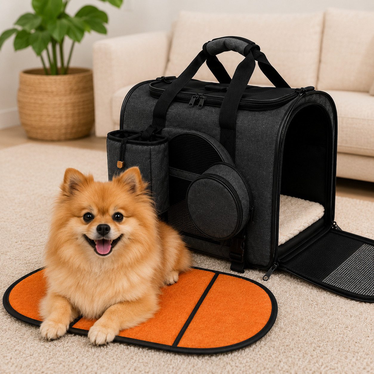 Kaiser24 Hunde-Transportbox Hundetransportbox 47x27x28 cm für kleine Hunde & Katzen bis 7 kg