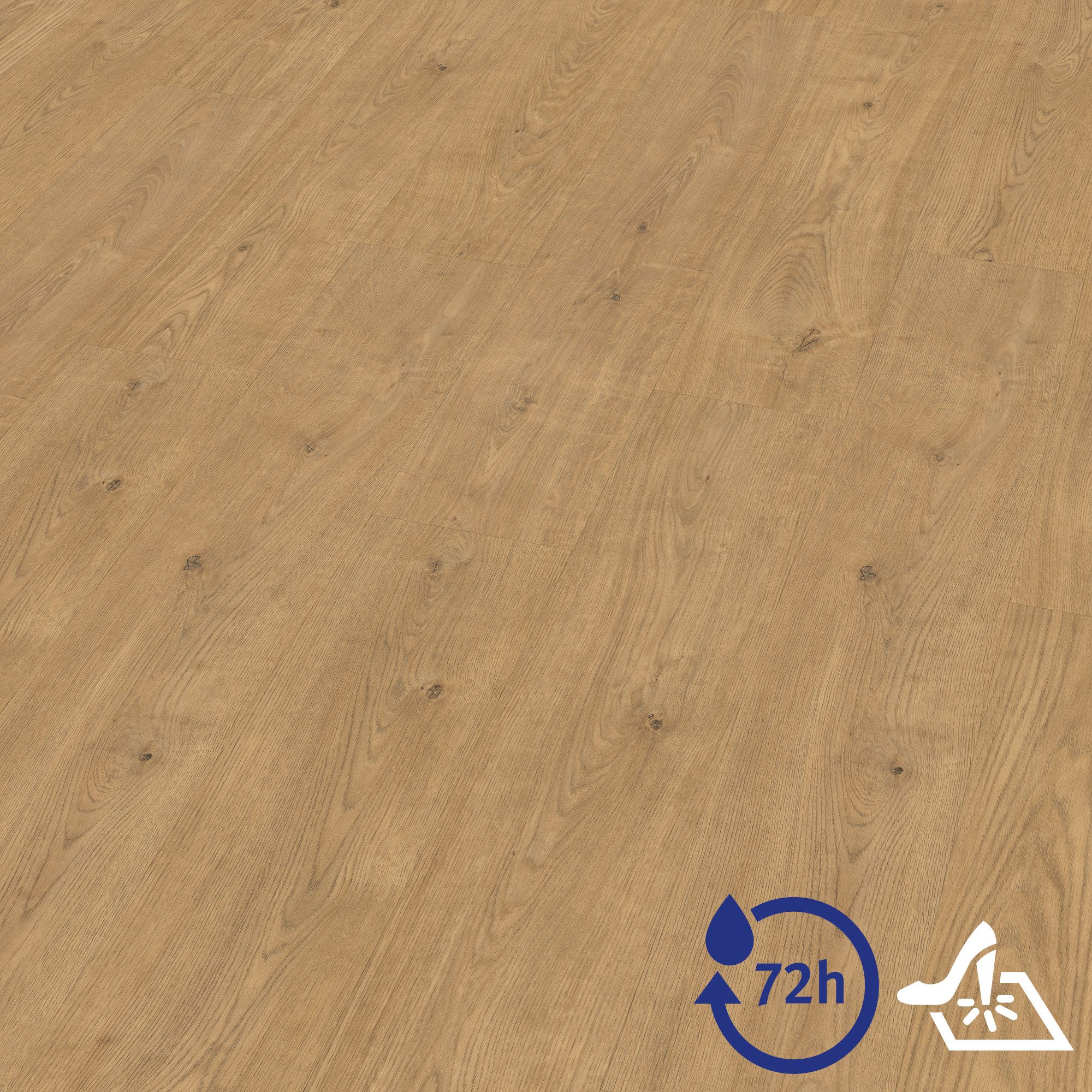 EGGER Vinylboden Aquadura+ EDF180 Berdal Eiche natur (7,5mm; 1,995qm), Wasserbeständig, Holzbasierter elastischer Bodenbelag mit HDF Trägerplatte
