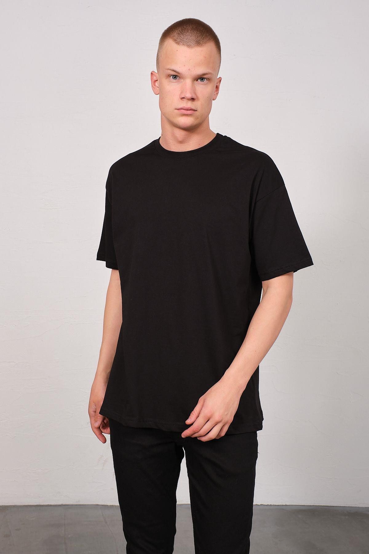 C&CITY T-Shirt Herren Basic T-Shirt mit Fahrrad-Ausschnitt - 2er Pack
