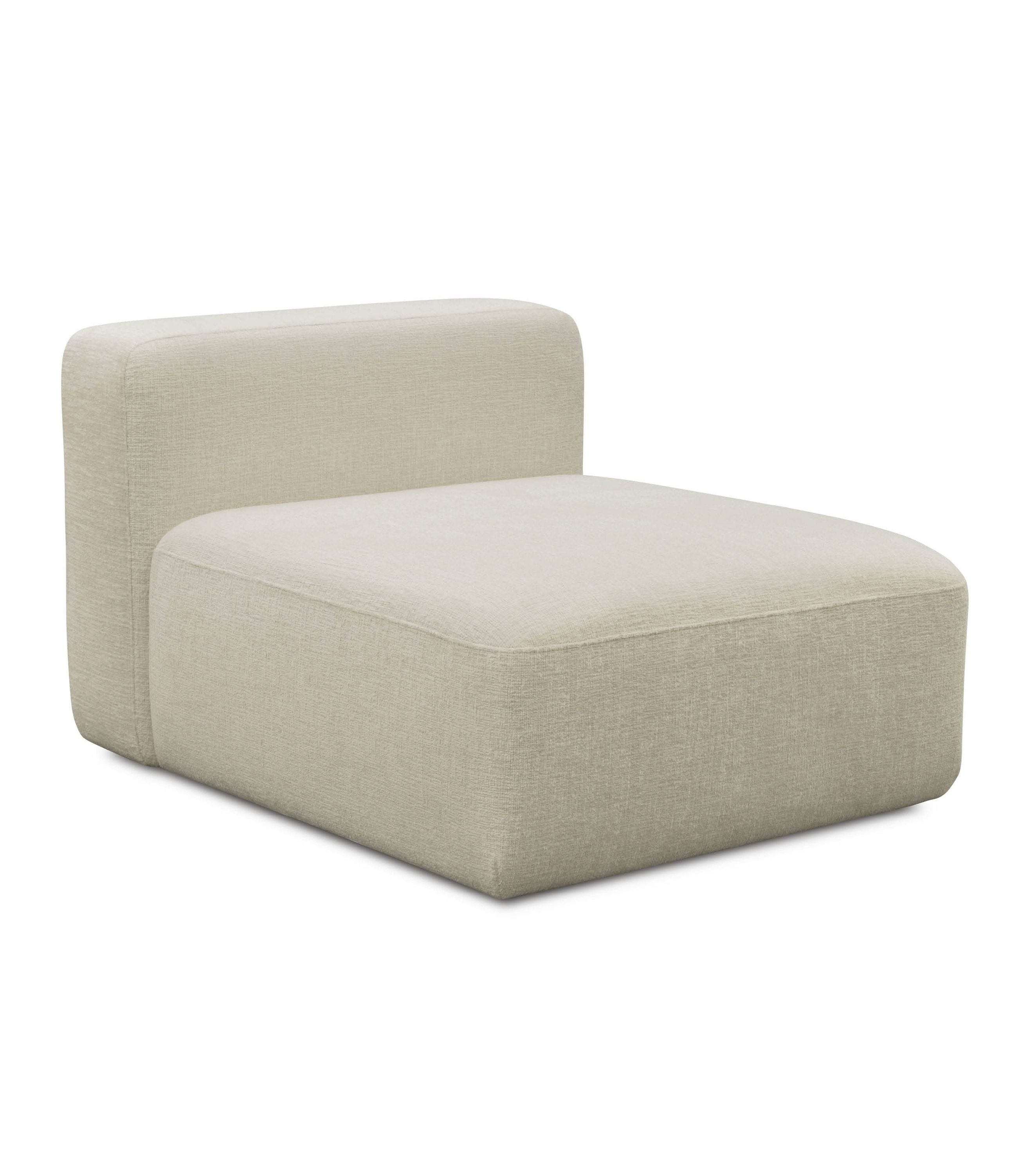 mokebo Ecksofa Sofa Module 'Cubo', in Creme Chenille, Sofa-Modul, jederzeit durch Module erweiterbar, kein Aufbau