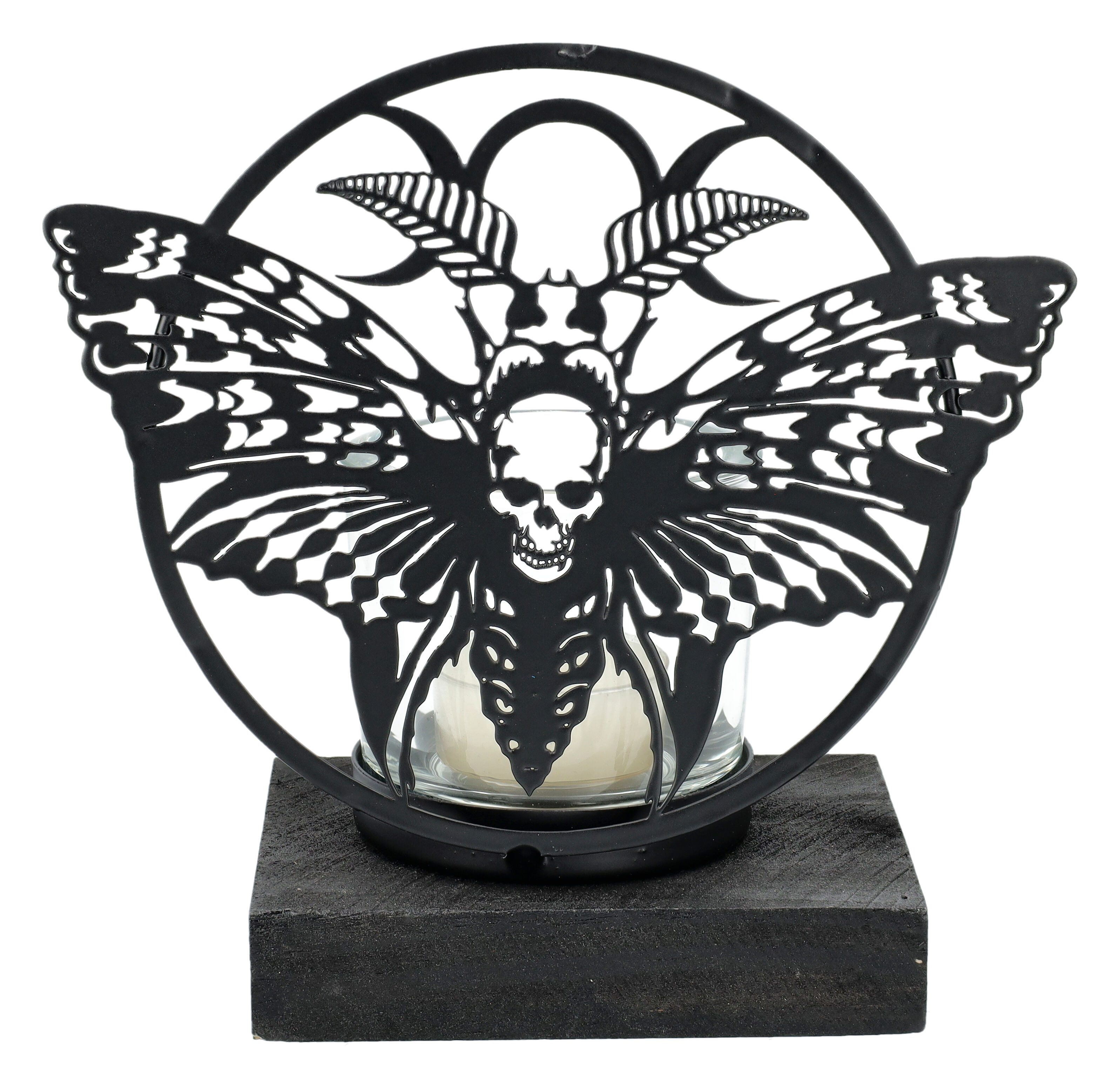 Figuren Shop GmbH Teelichthalter Teelichthalter Gothic - Totenkopfschwärmer günstig online kaufen