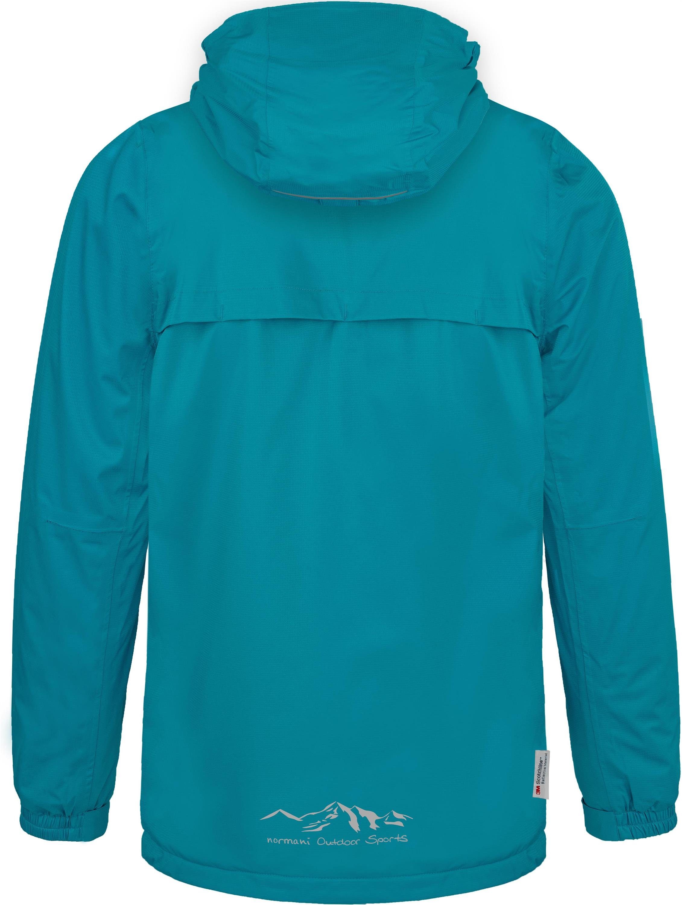normani Regenjacke Kinder Regenjacke mit Fleecefutter Taunton Wasserdichte Softshelljacke mit Kapuze und Reflektoren