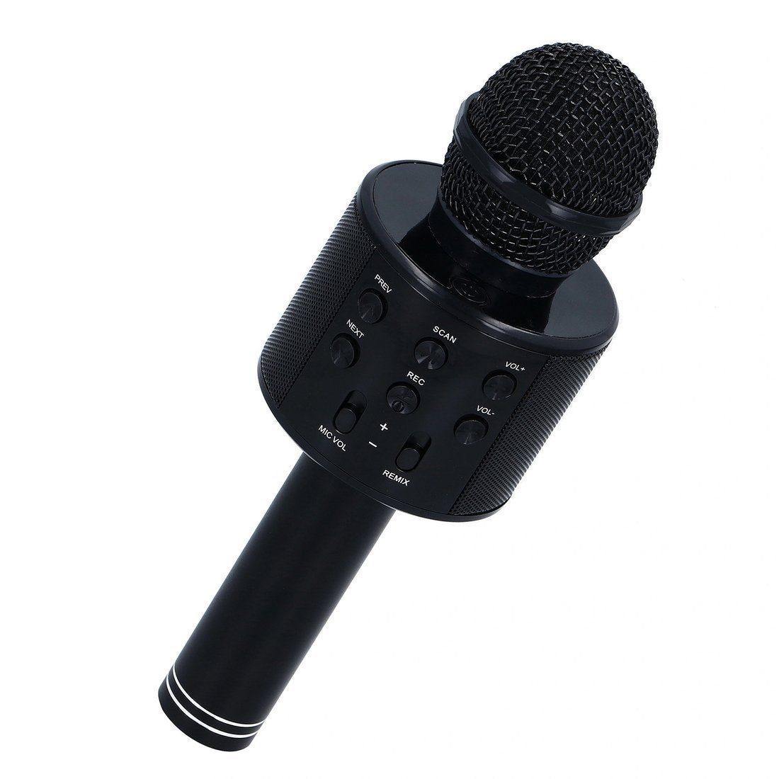 Mikrofon mit Stativ für Kinder Karaoke mit Bedienfeld MP3-Eingang ROSA BLAU 