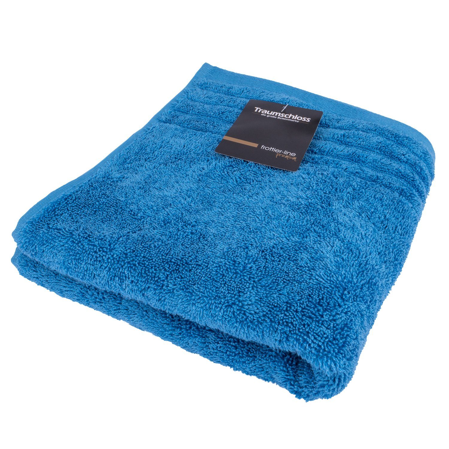 Traumschloss Handtuch Premium-Line, Frottier Baumwolle mit 600g/m² blau (1-St), amerikanische 100% Supima nordic