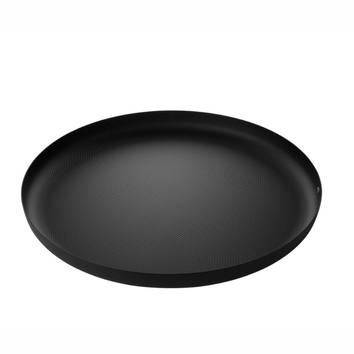 schwarz, Tablett Stahl mit Alessi Metallic-Relief, Tablett