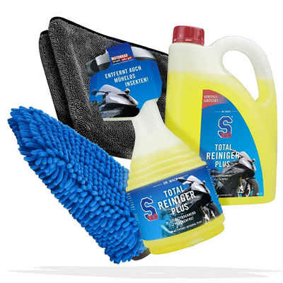 detailmate Reinigungs-Set Motorrad Reiniger Set Nachfüllen Dr. Wack - Mikrofaser - Handschuh, Motorrad Reinigungs Set