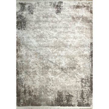 Designteppich Designer Teppich Abstrakte Musterung Modern Grau Grau, Carpetilla, Rechtetig, Höhe: 12 mm, Kurzfloor, wohnzimmer, Kinderzimmer, schlafezimmer, Esszimmer