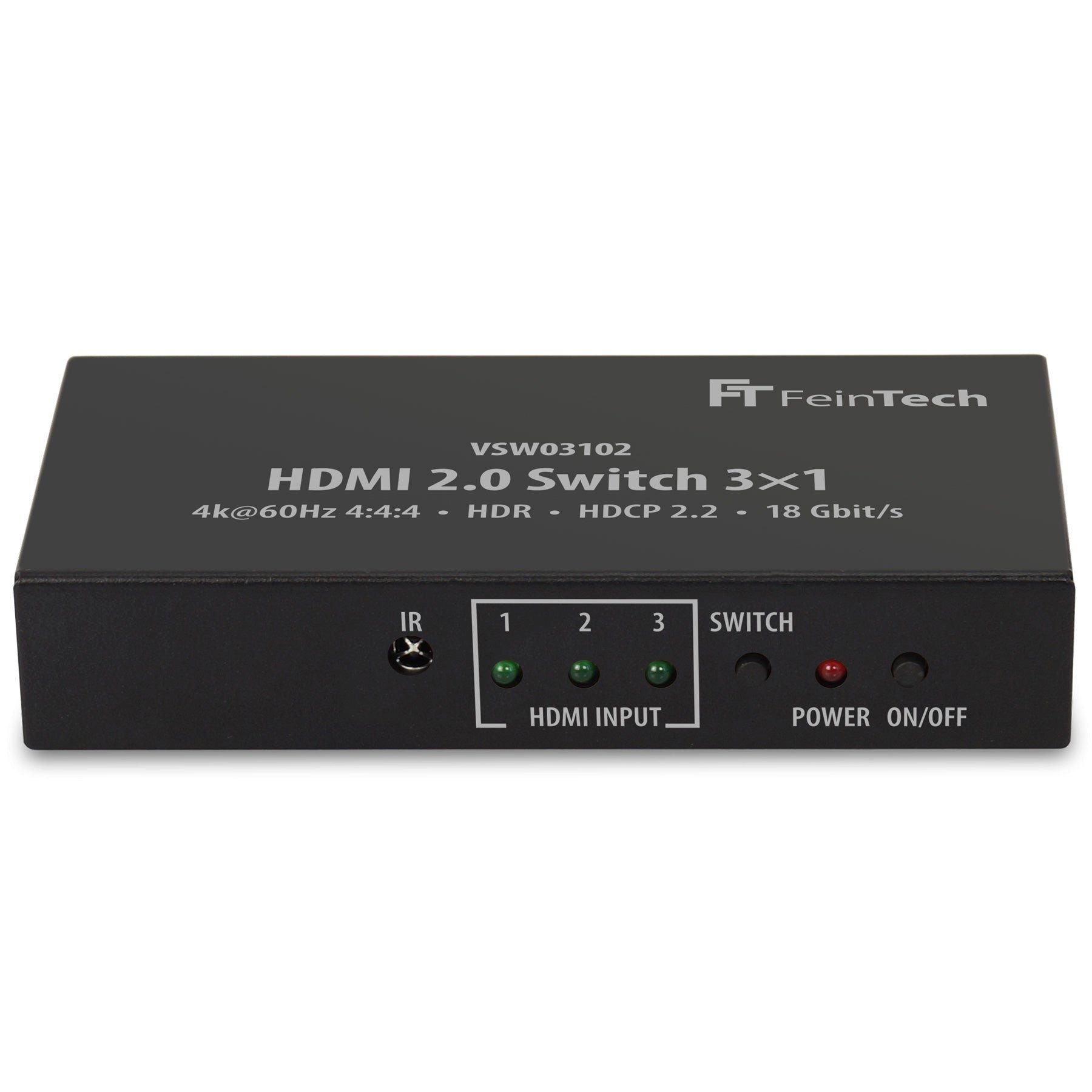 FeinTech Audio / Video Matrix-Switch VSW03102 HDMI Switch 3x1, Automatische Umschaltung