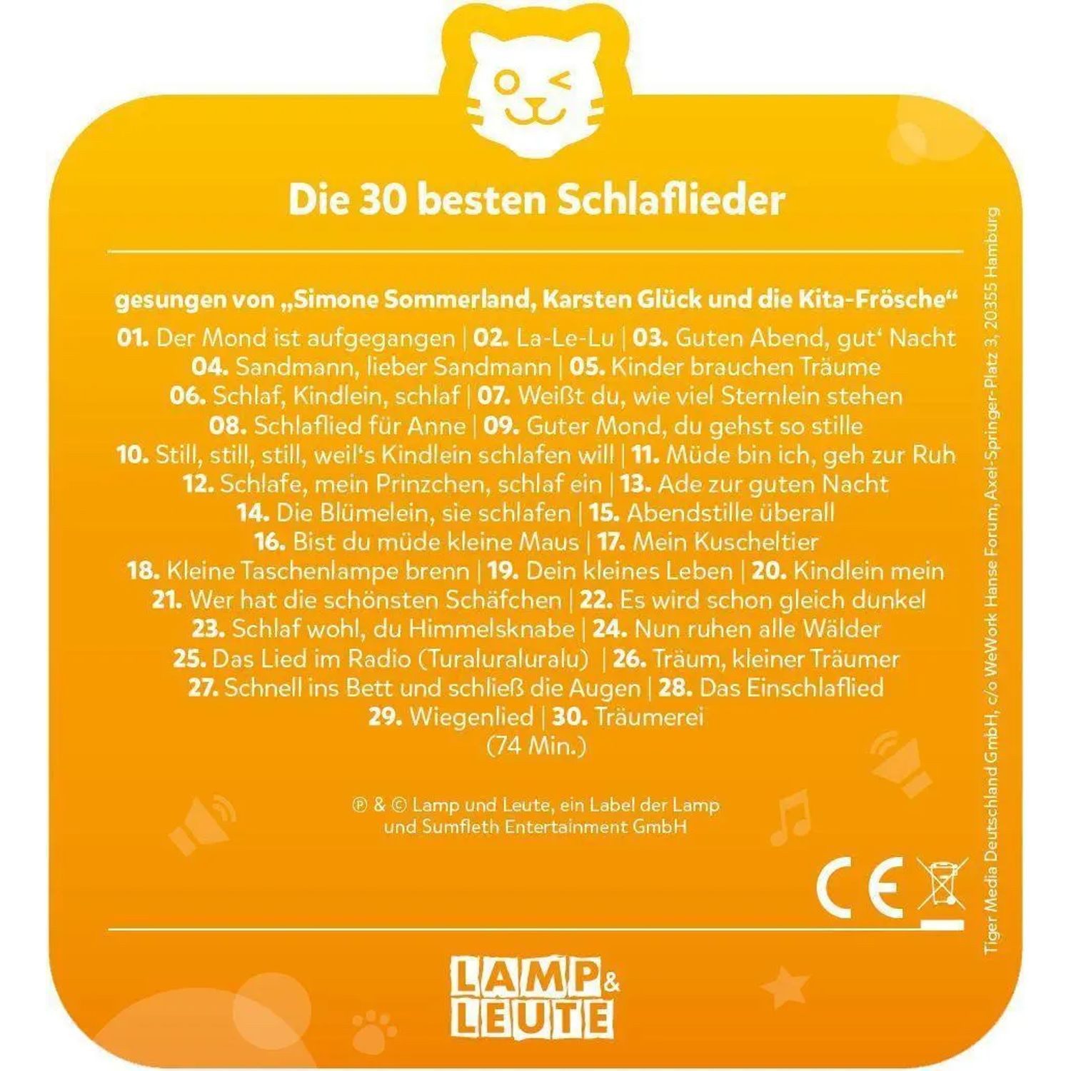 Tiger Media Deutschland GmbH Hörspiel tigercard - Die 30 Besten - Schlaflieder