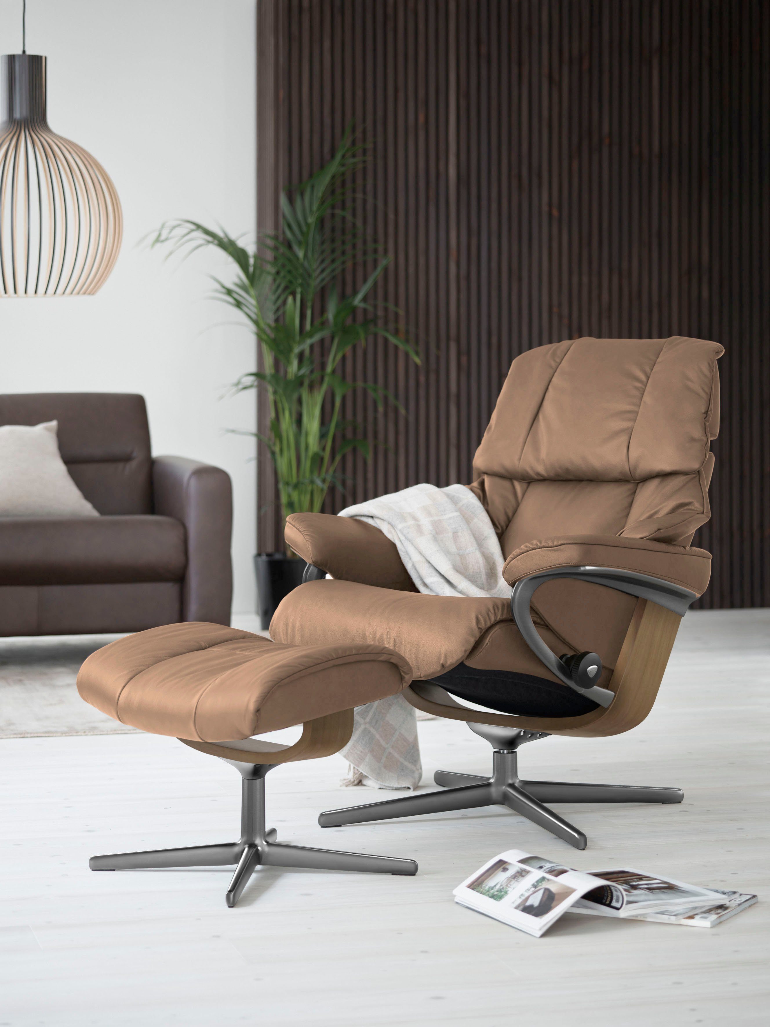 Stressless® Relaxsessel Reno, mit Cross Base, Größe S, M & L, Holzakzent  Eiche