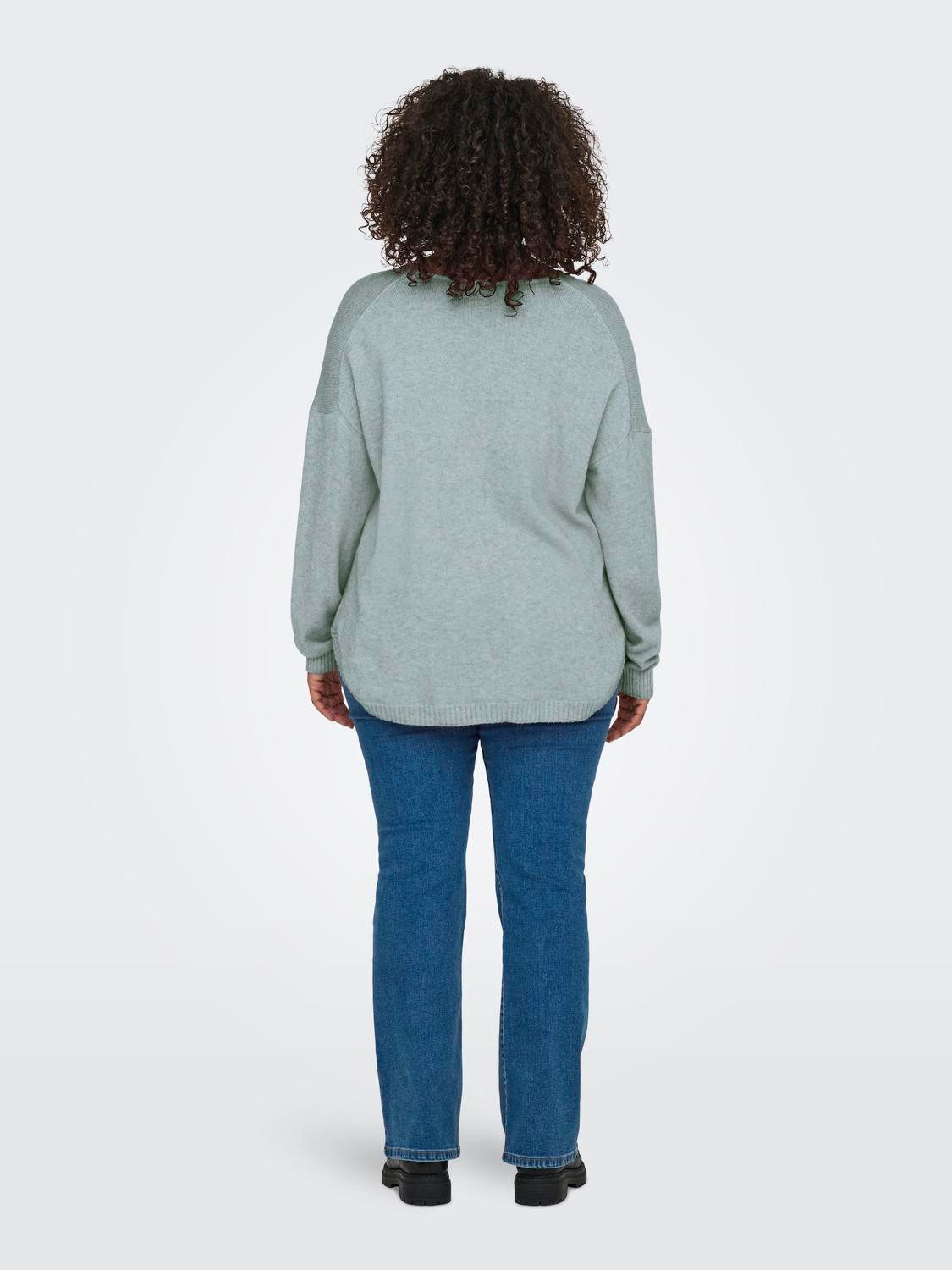 ONLY CARMAKOMA V-Ausschnitt-Pullover CARMARGARETA LS PULLOVER günstig online kaufen
