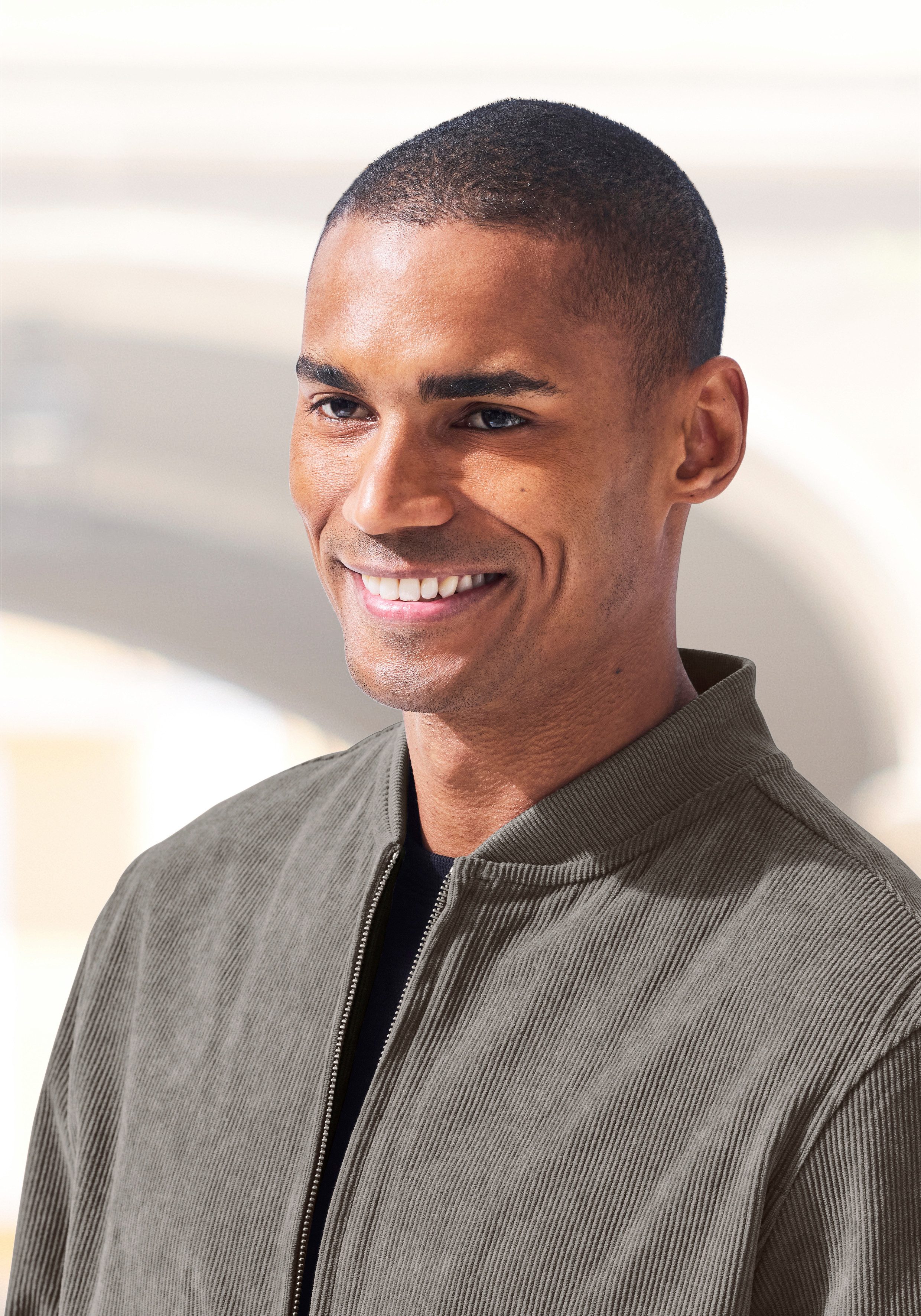 H.I.S Cordjacke - Blouson mit Reißverschluss, Pilotenjacke / Übergangsjacke aus Cord, regular fit