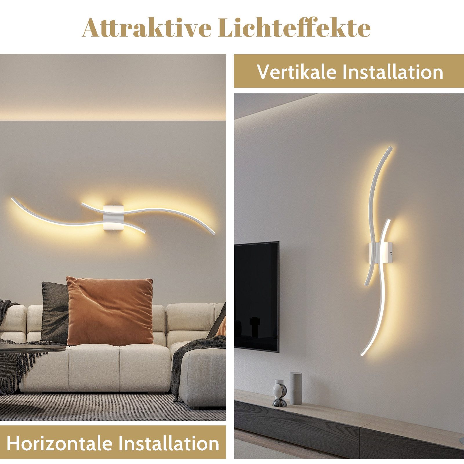 Nettlife LED Wandleuchte Innen Flur 100CM günstig online kaufen