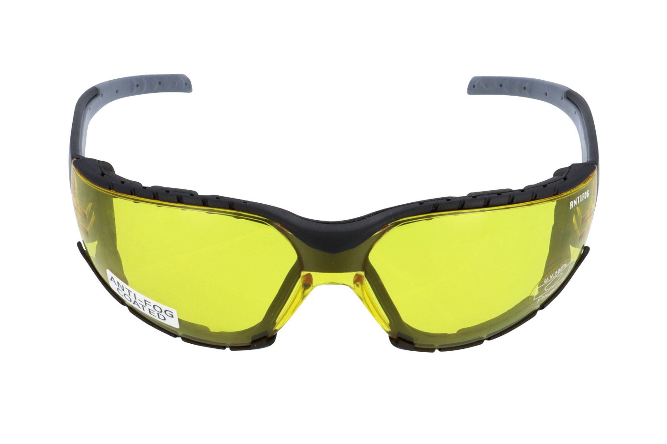 Gamswild Sportbrille UV400 Sonnenbrille Fahrradbrille Skibrille Windschutzclip ANTIFOG, Damen Herren Modell WS7122 in brau, grau, orange, gelb, klar