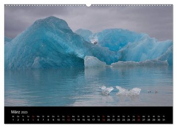 CALVENDO Wandkalender Island - Iceland - Ísland (Premium, hochwertiger DIN A2 Wandkalender 2023, Kunstdruck in Hochglanz)